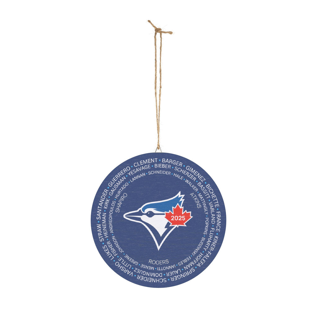2025 Blue Jays Post-Season Roster Wood Sign Dark Blue