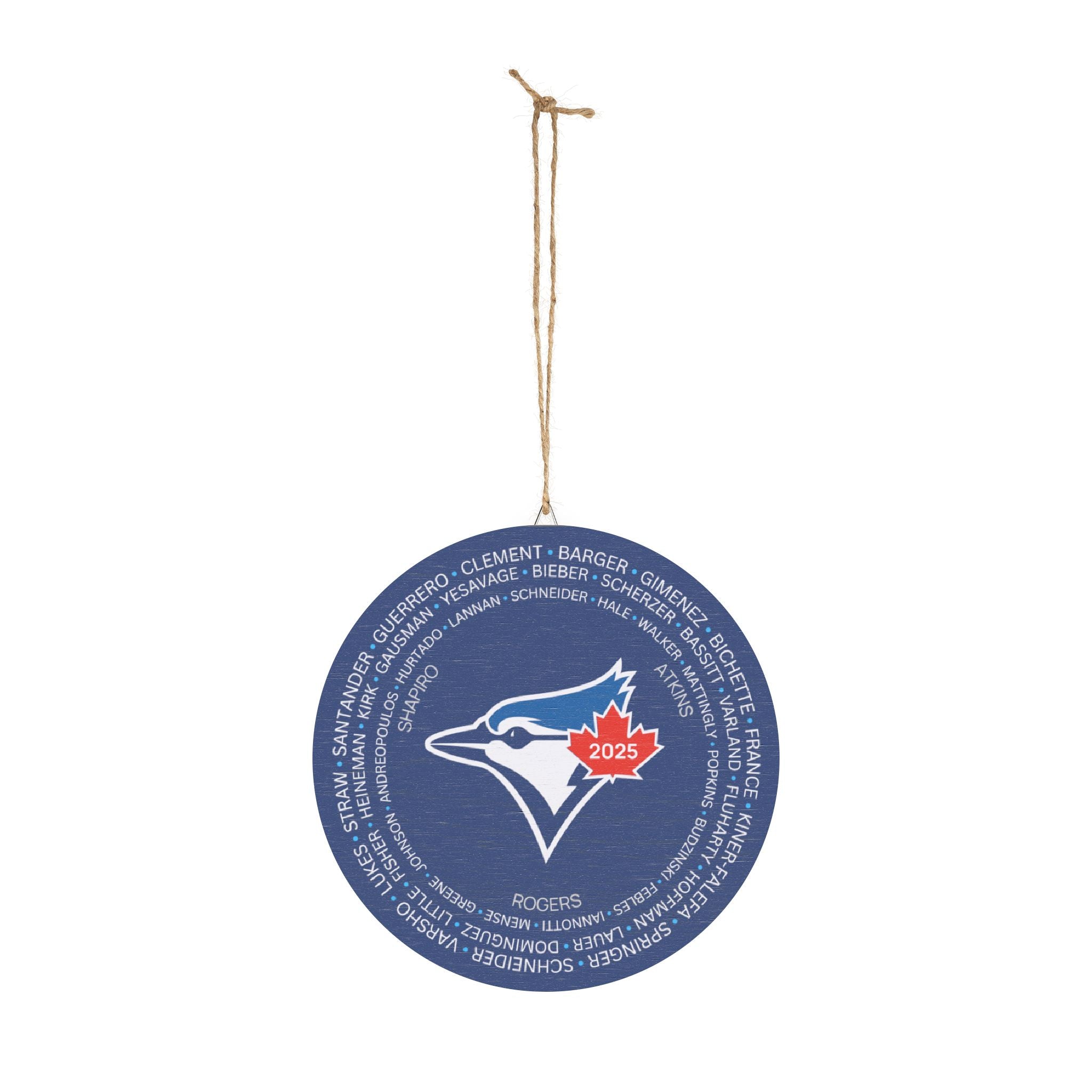 2025 Blue Jays Post-Season Roster Wood Sign Dark Blue