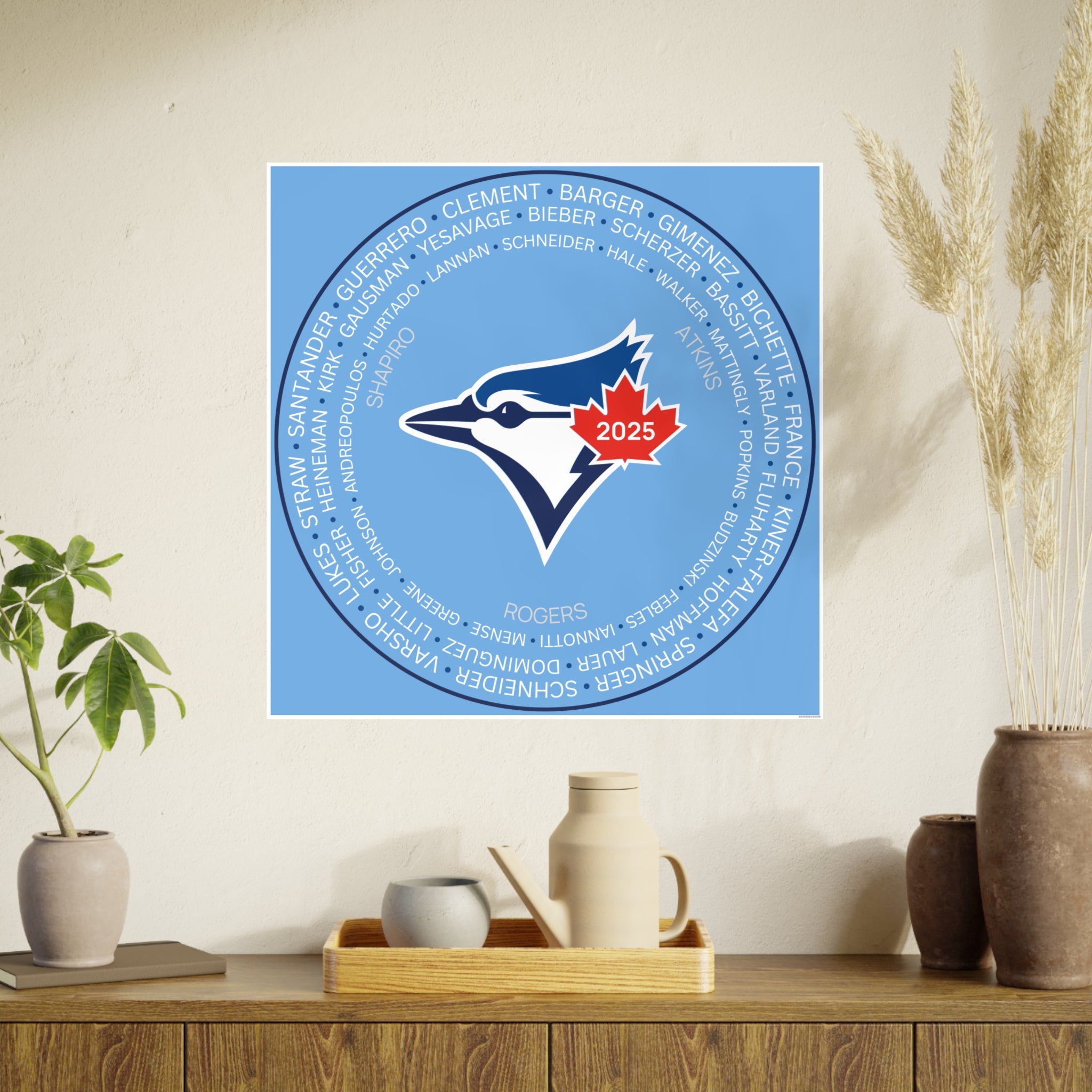 Toronto Blue Jays 2025 Post Season Roster Photo Art Poster
