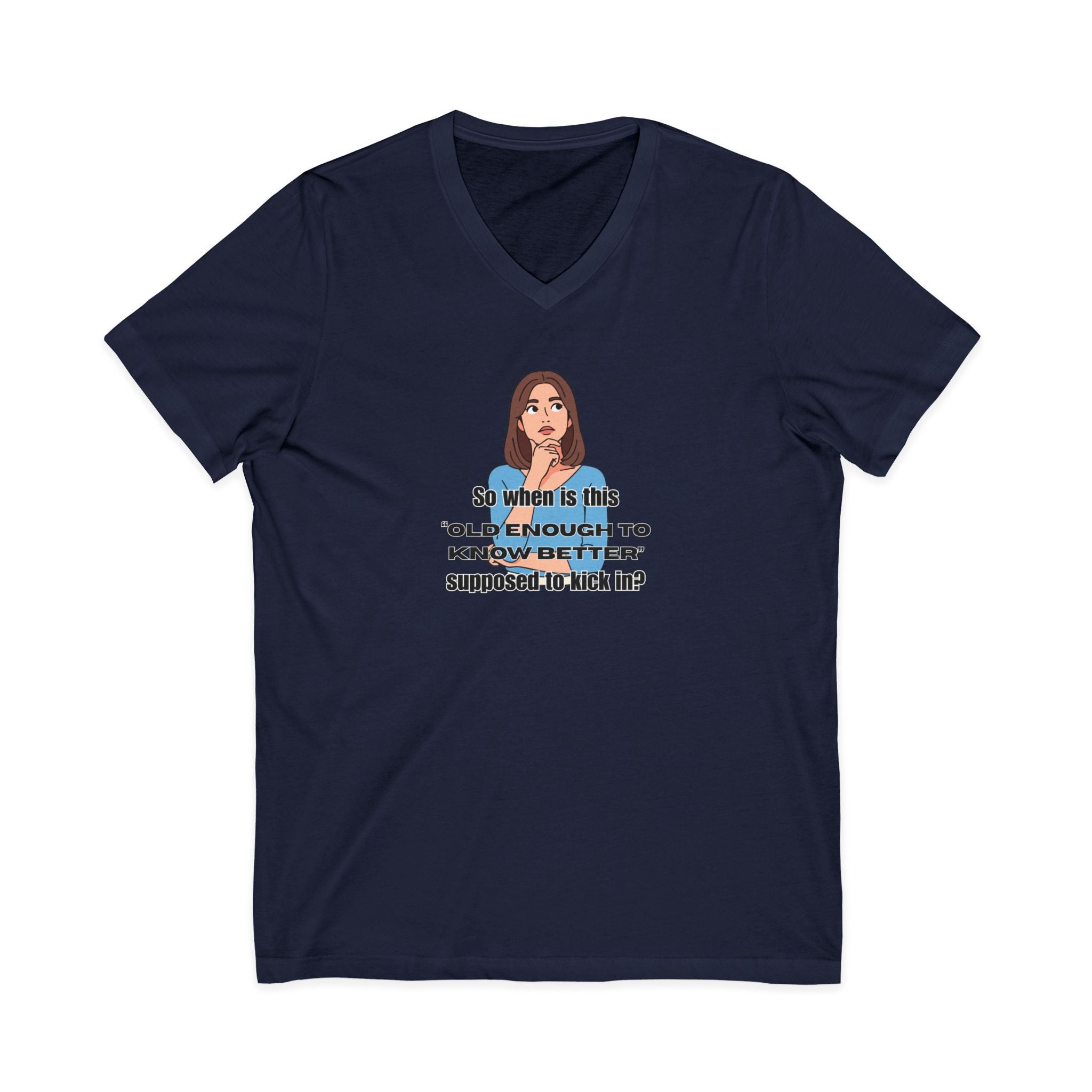 Funny Female V-Neck T-Shirt
