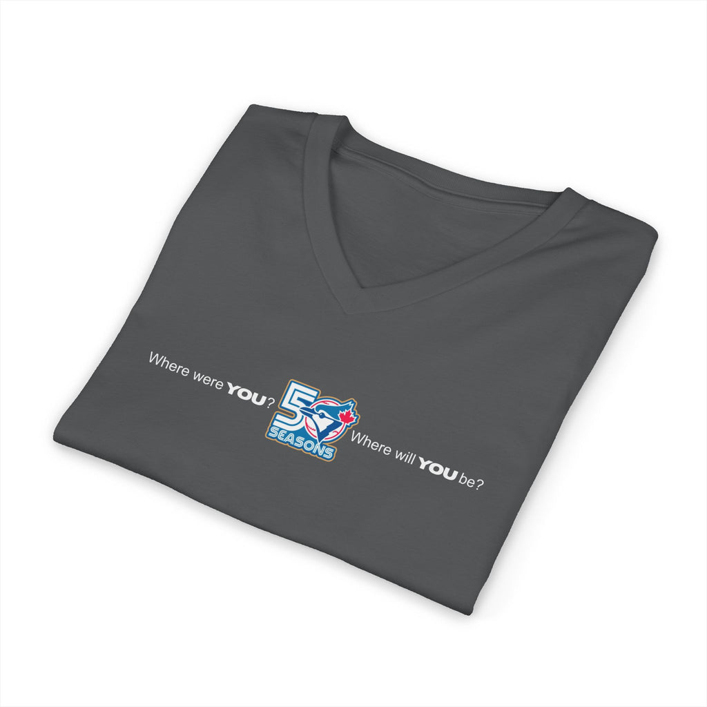 Toronto Blue Jays 50 Seasons V-Neck T-Shirt