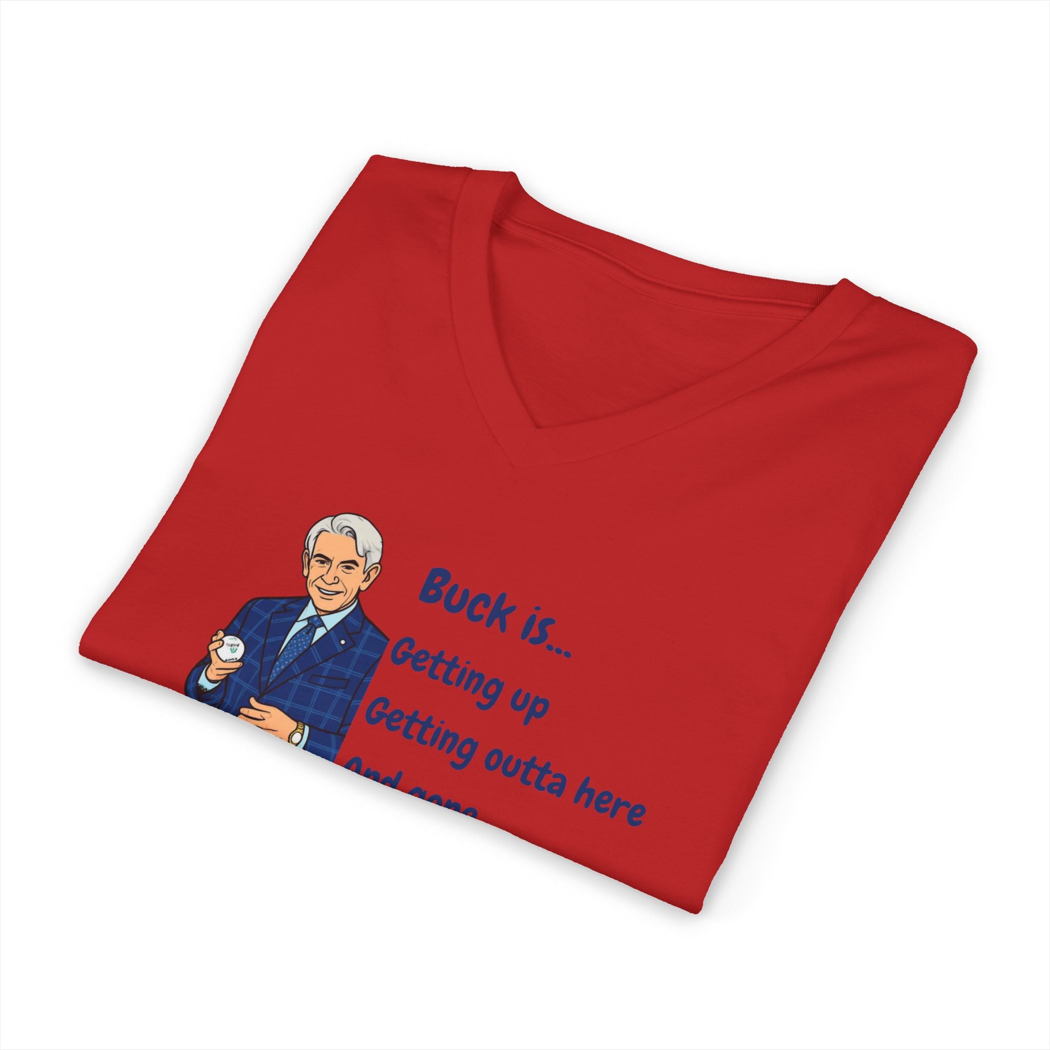 Buck Martinez Outta Here V-Neck T-Shirt