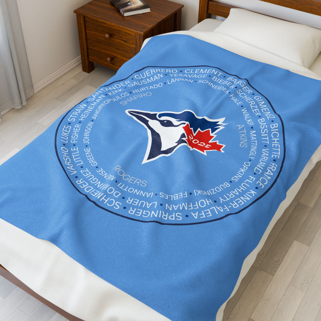2025 Toronto Blue Jays Post-Season Roster Plush Blanket