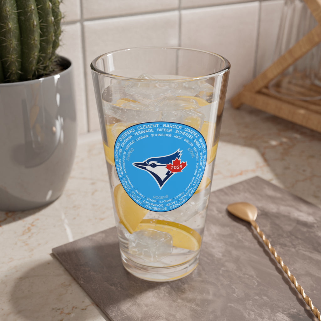 2025 Toronto Blue Jays Roster Beer Pint (16oz)