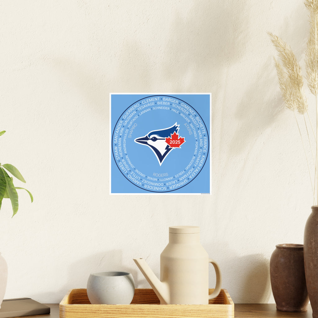 Toronto Blue Jays 2025 Post Season Roster Photo Art Poster
