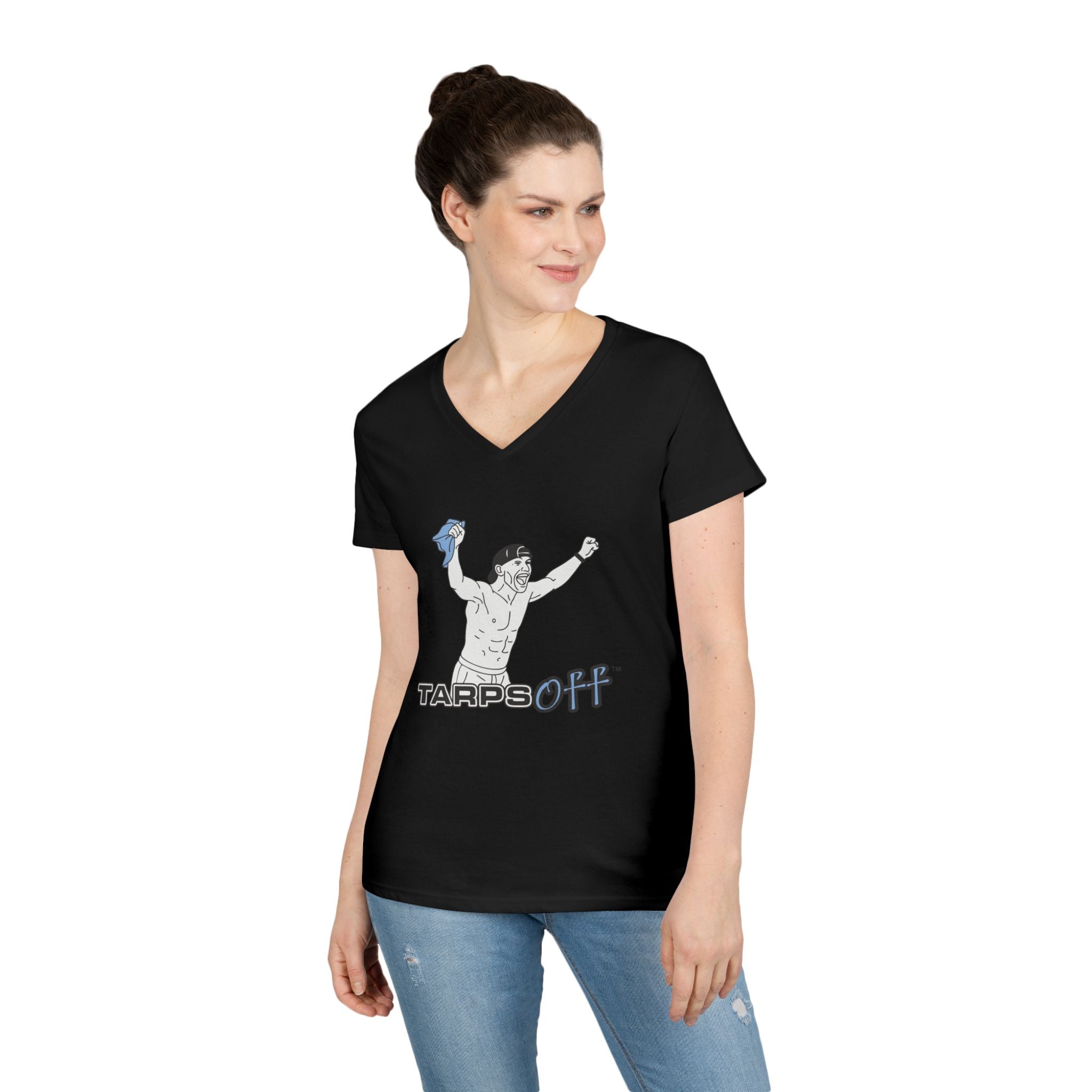 Tarps Off Ladies' V-Neck T-Shirt