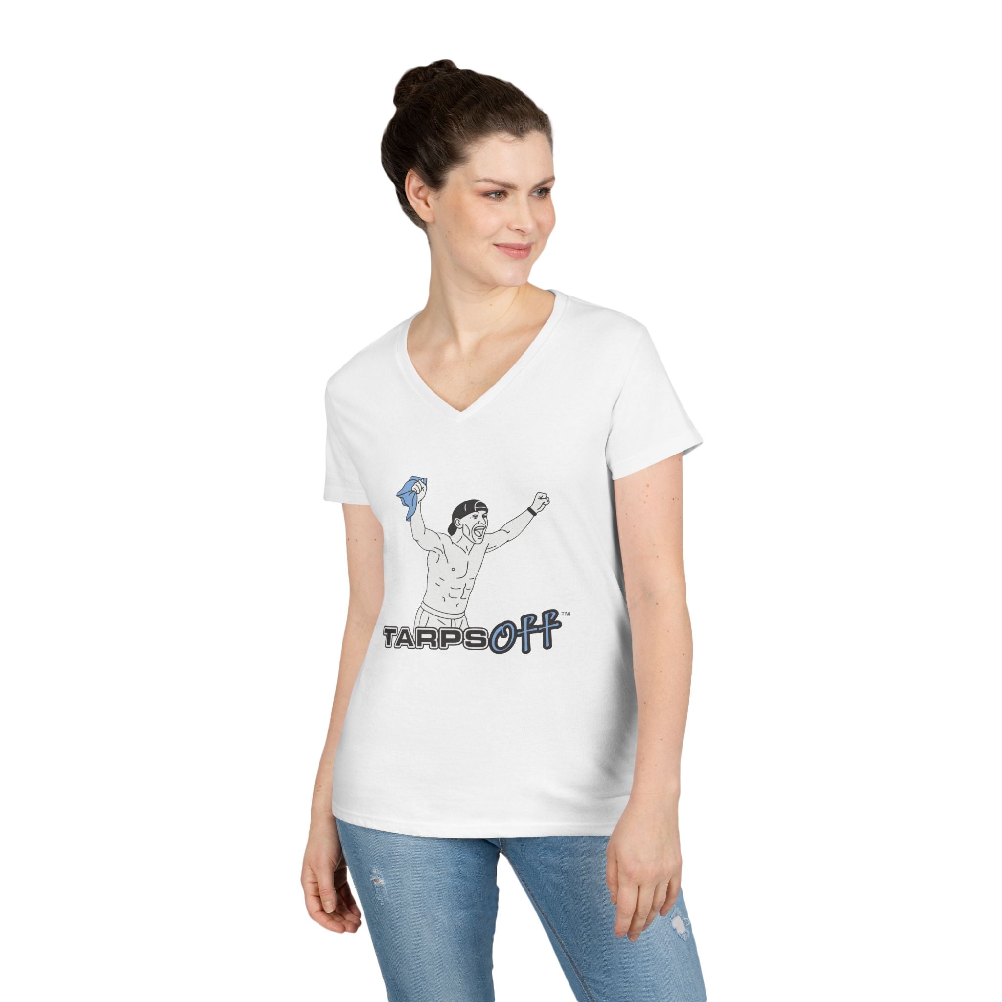 Tarps Off Ladies' V-Neck T-Shirt