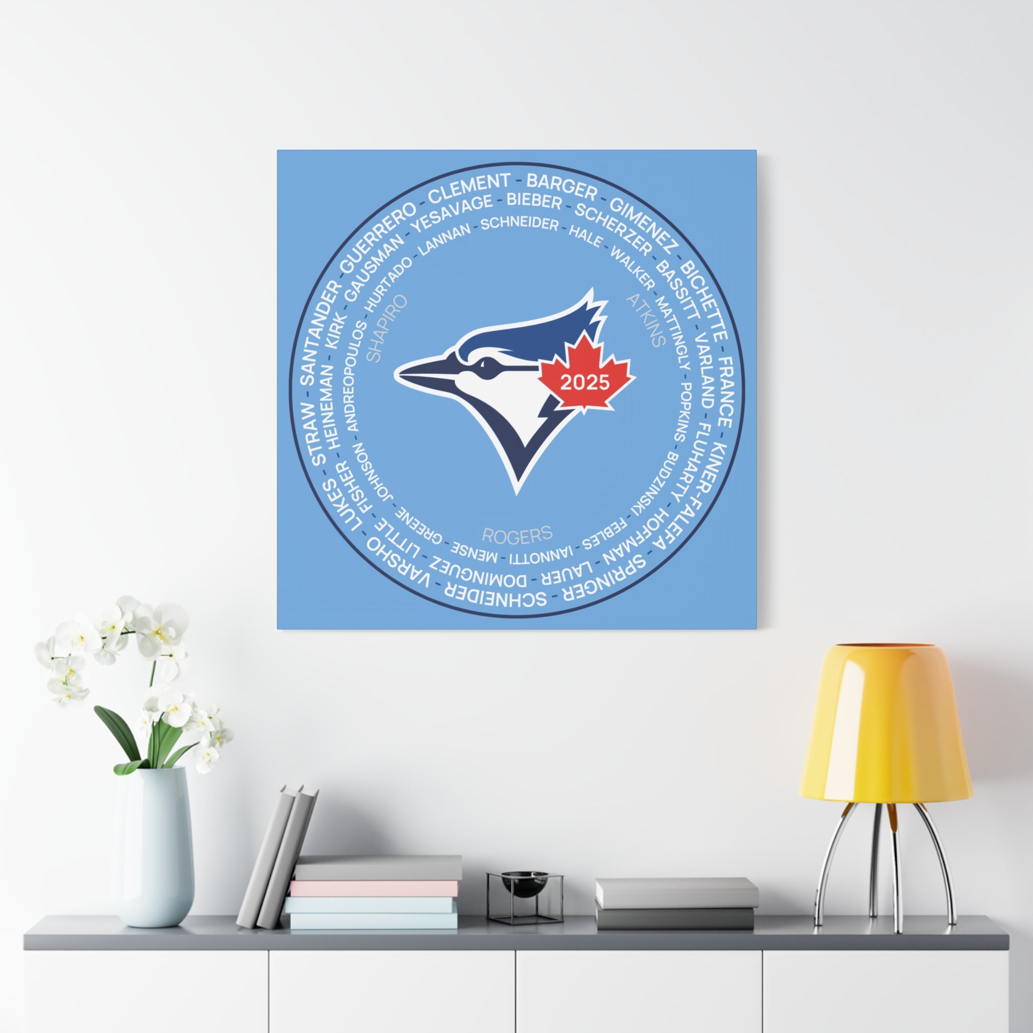 2025 Toronto Blue Jays Post Season Roster Canvas Print