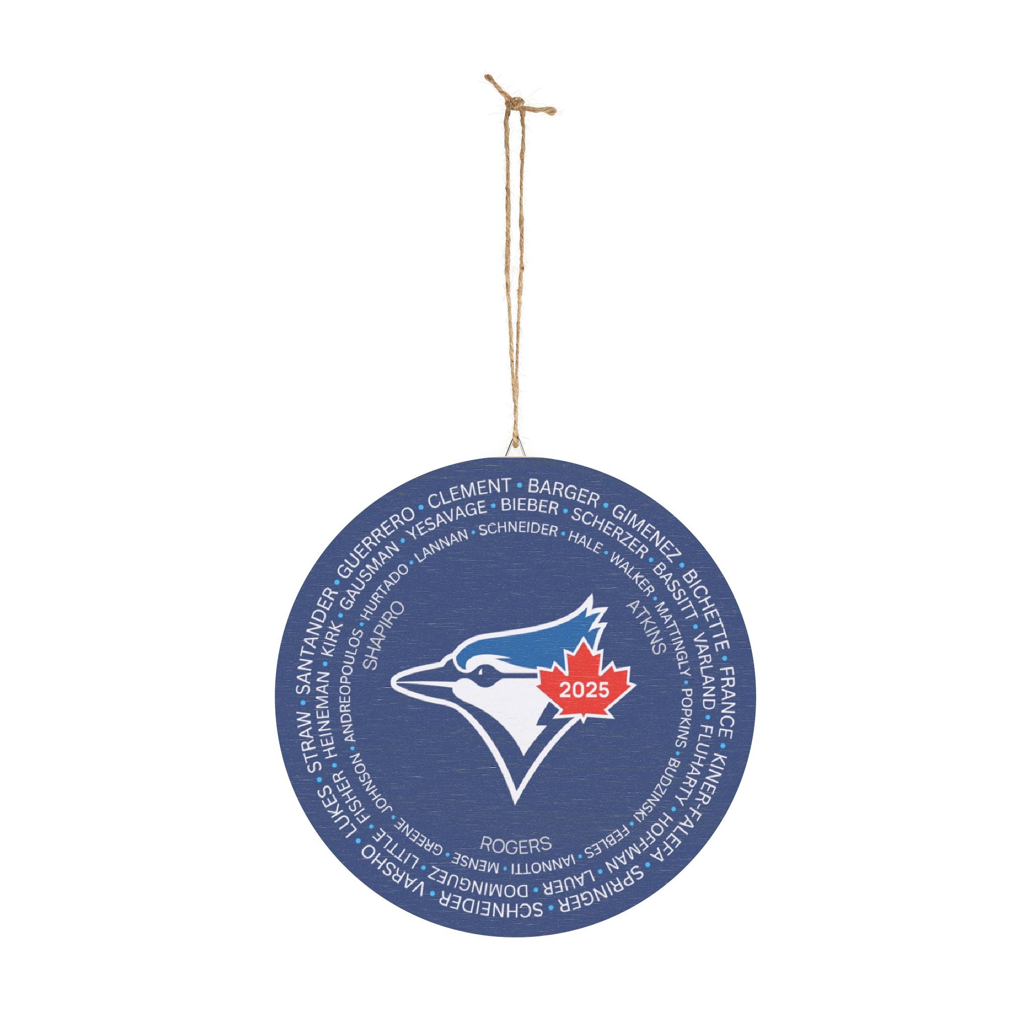 2025 Blue Jays Post-Season Roster Wood Sign Dark Blue