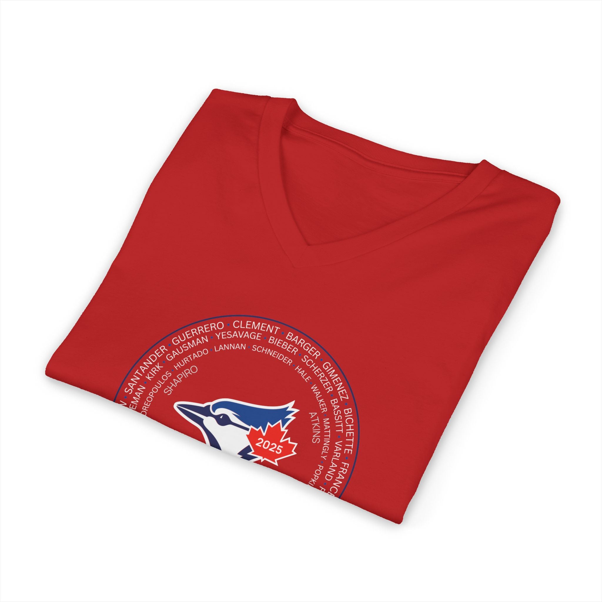2025 Toronto Blue Jays Post-Season Roster V-Neck T-Shirt
