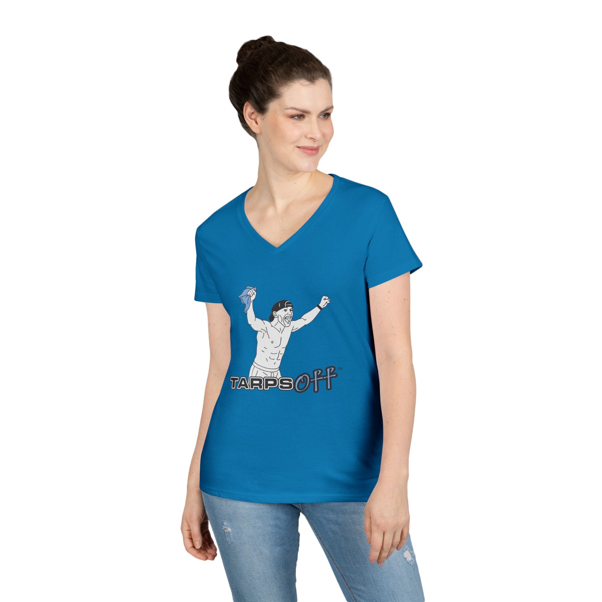 Tarps Off Ladies' V-Neck T-Shirt