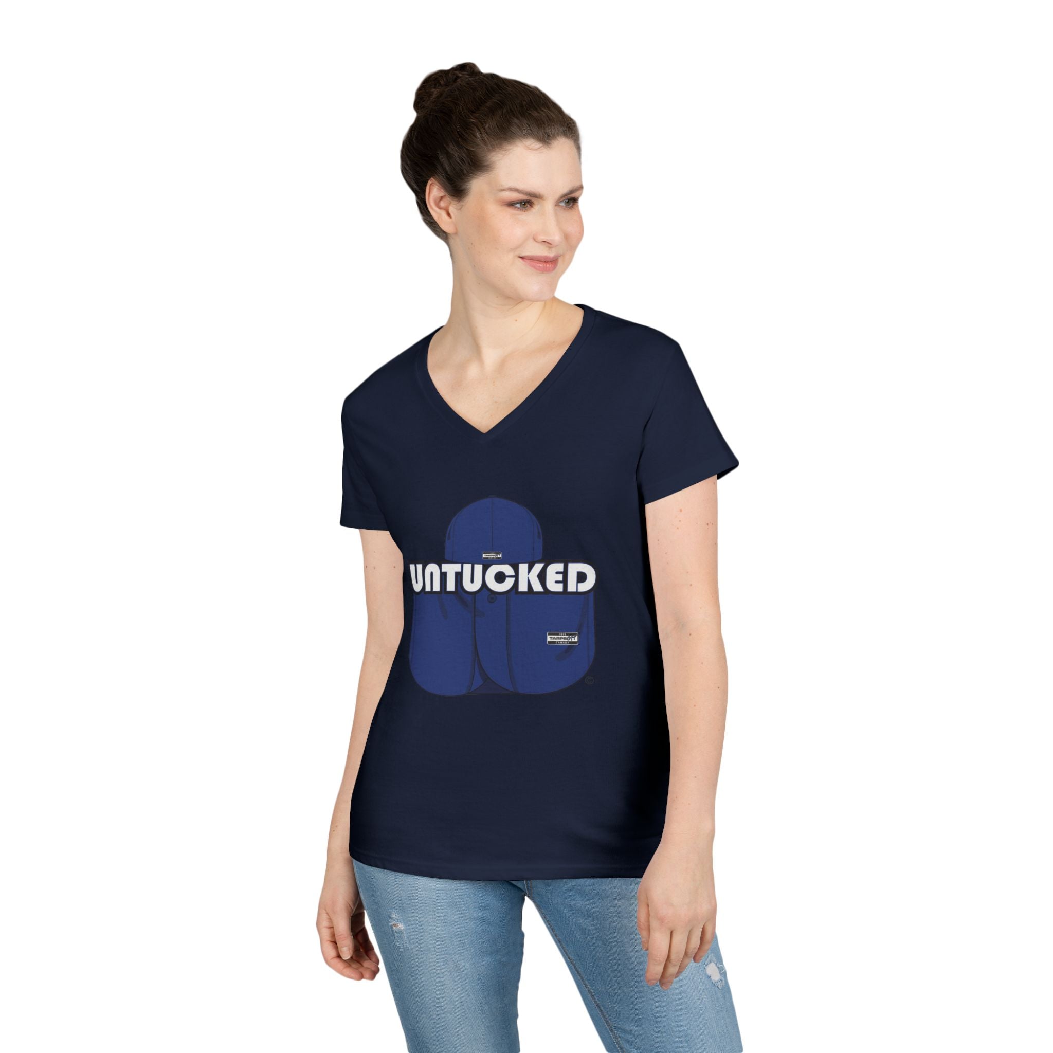 Untucked Ladies' V-Neck T-Shirt