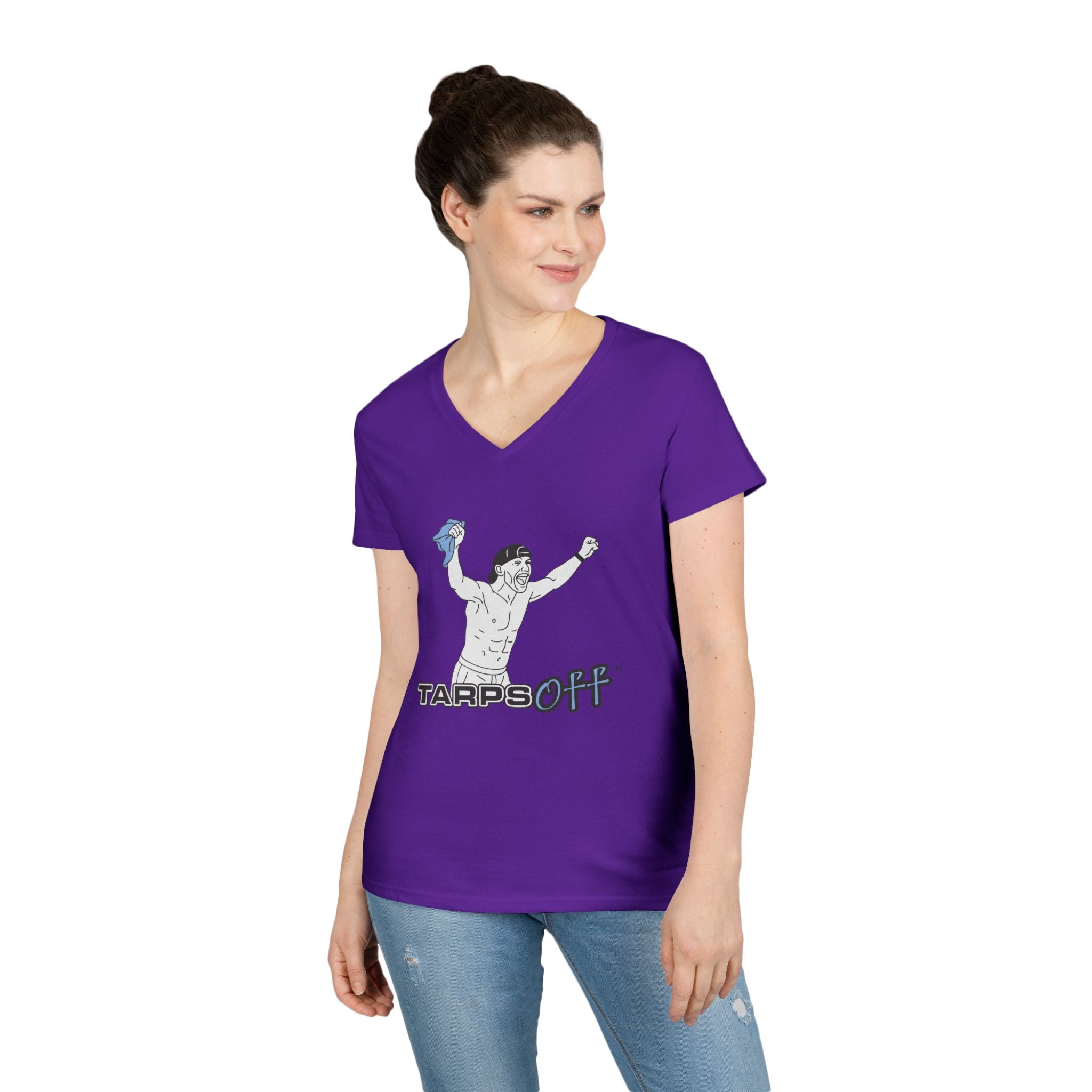 Tarps Off Ladies' V-Neck T-Shirt