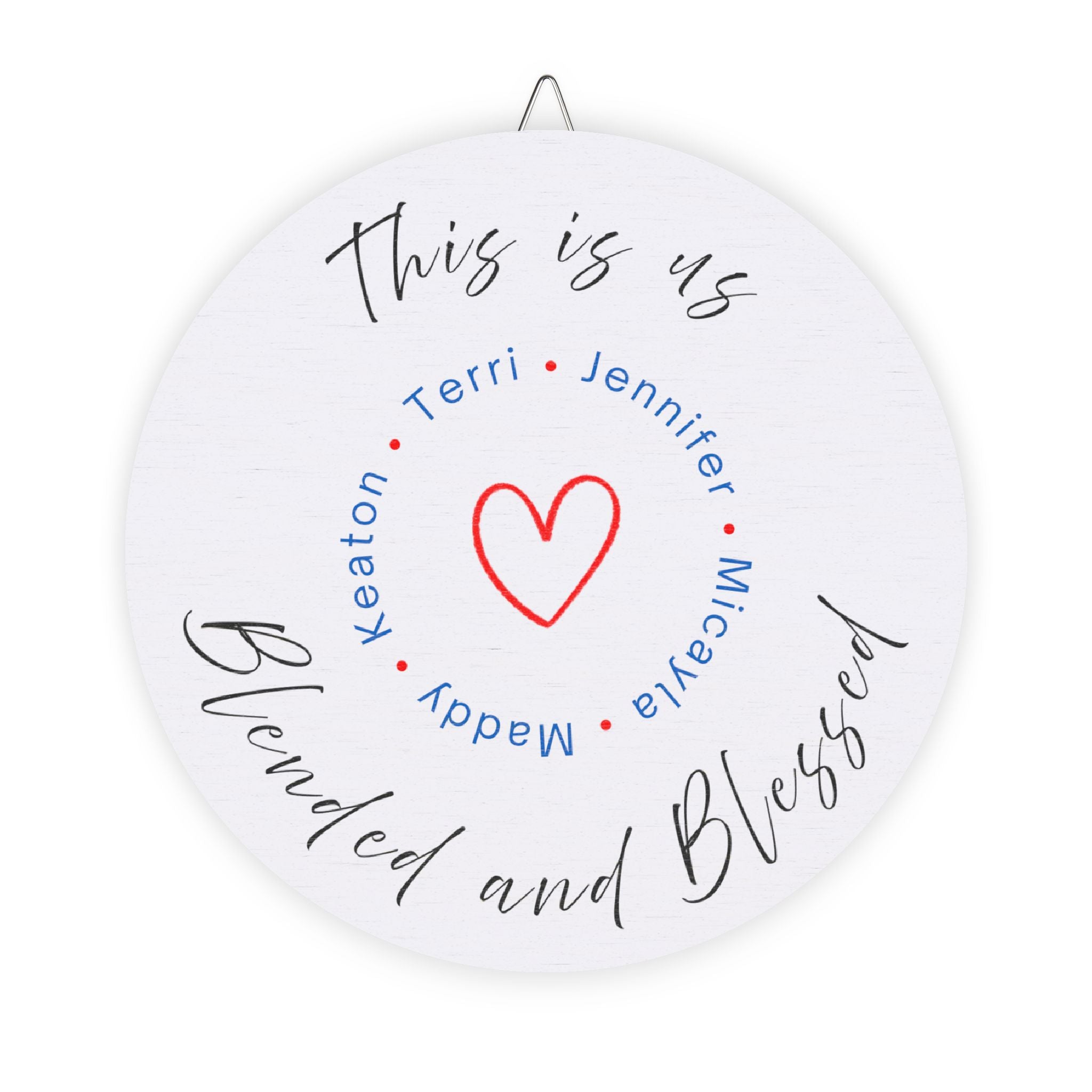 Blended and Blessed - Customizable Wood Sign