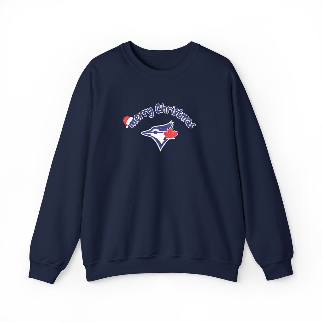 Merry Christmas Blue Jays Embroidered Sweatshirt