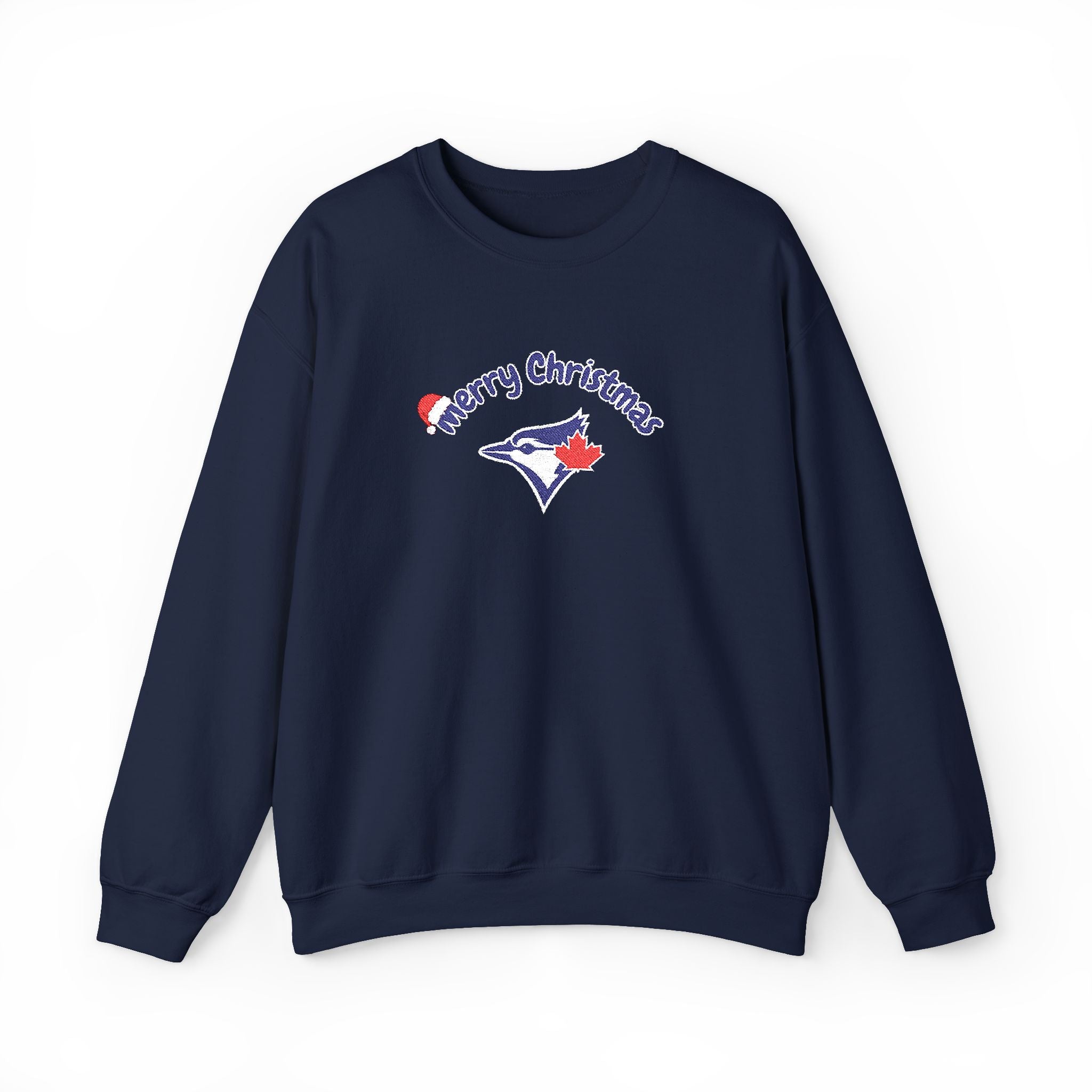 Merry Christmas Blue Jays Embroidered Sweatshirt