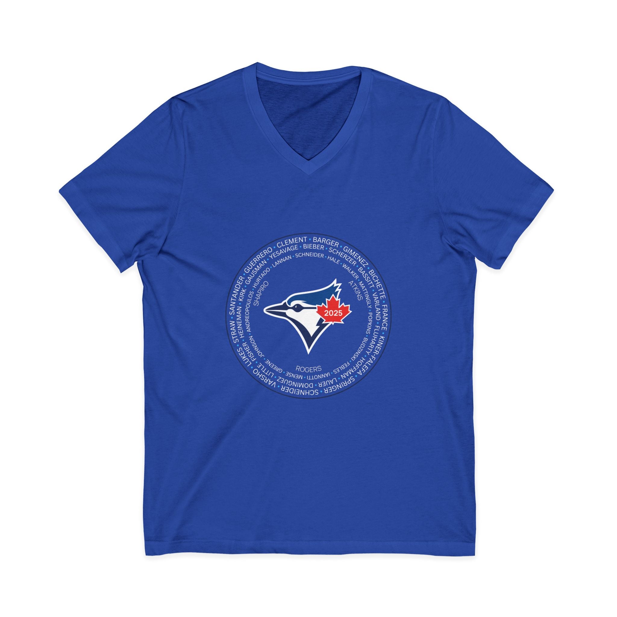 2025 Toronto Blue Jays Post-Season Roster V-Neck T-Shirt