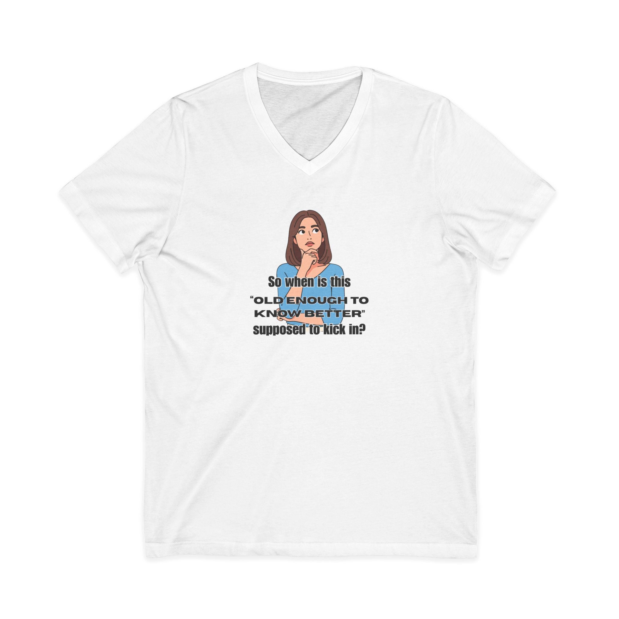 Funny Female V-Neck T-Shirt