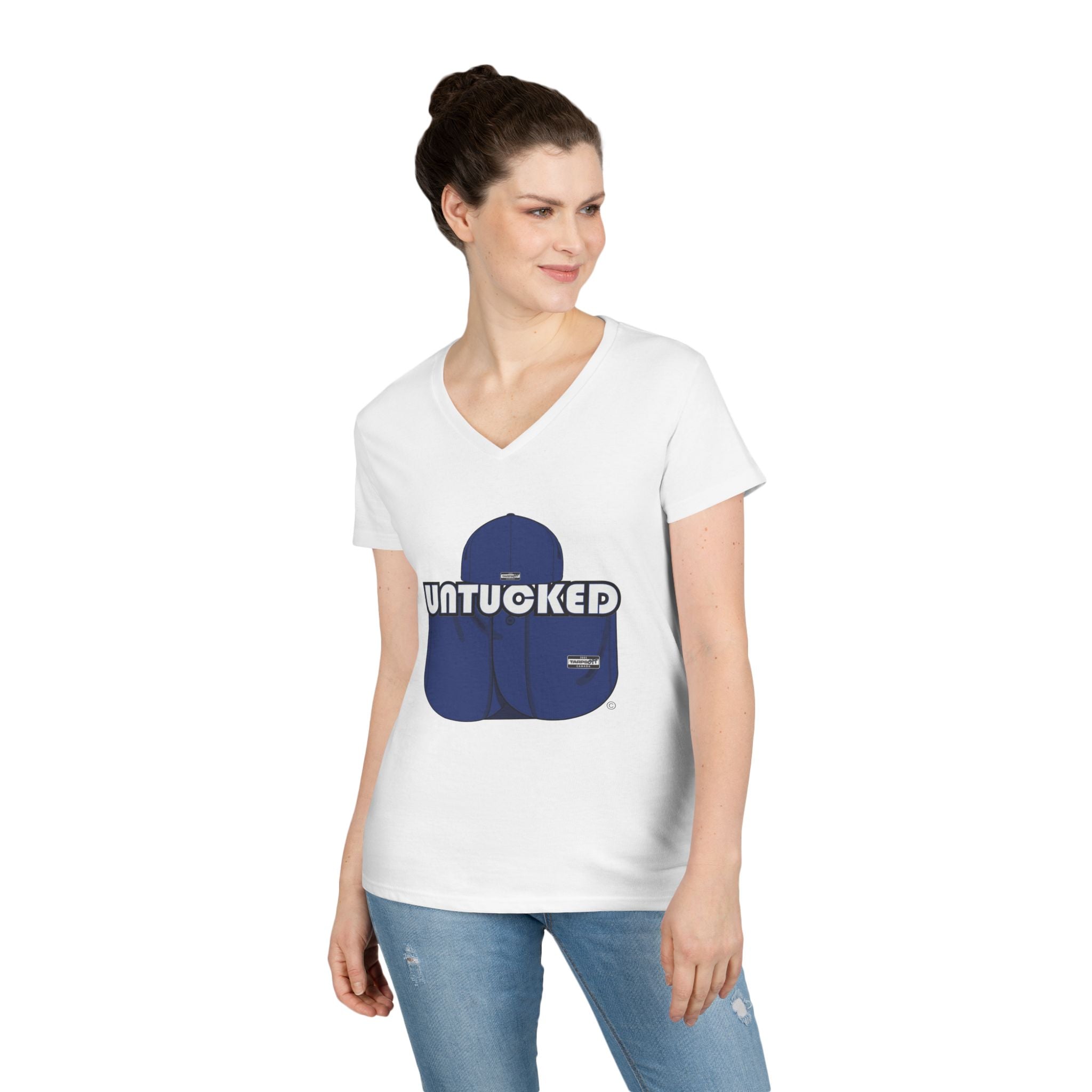 Untucked Ladies' V-Neck T-Shirt