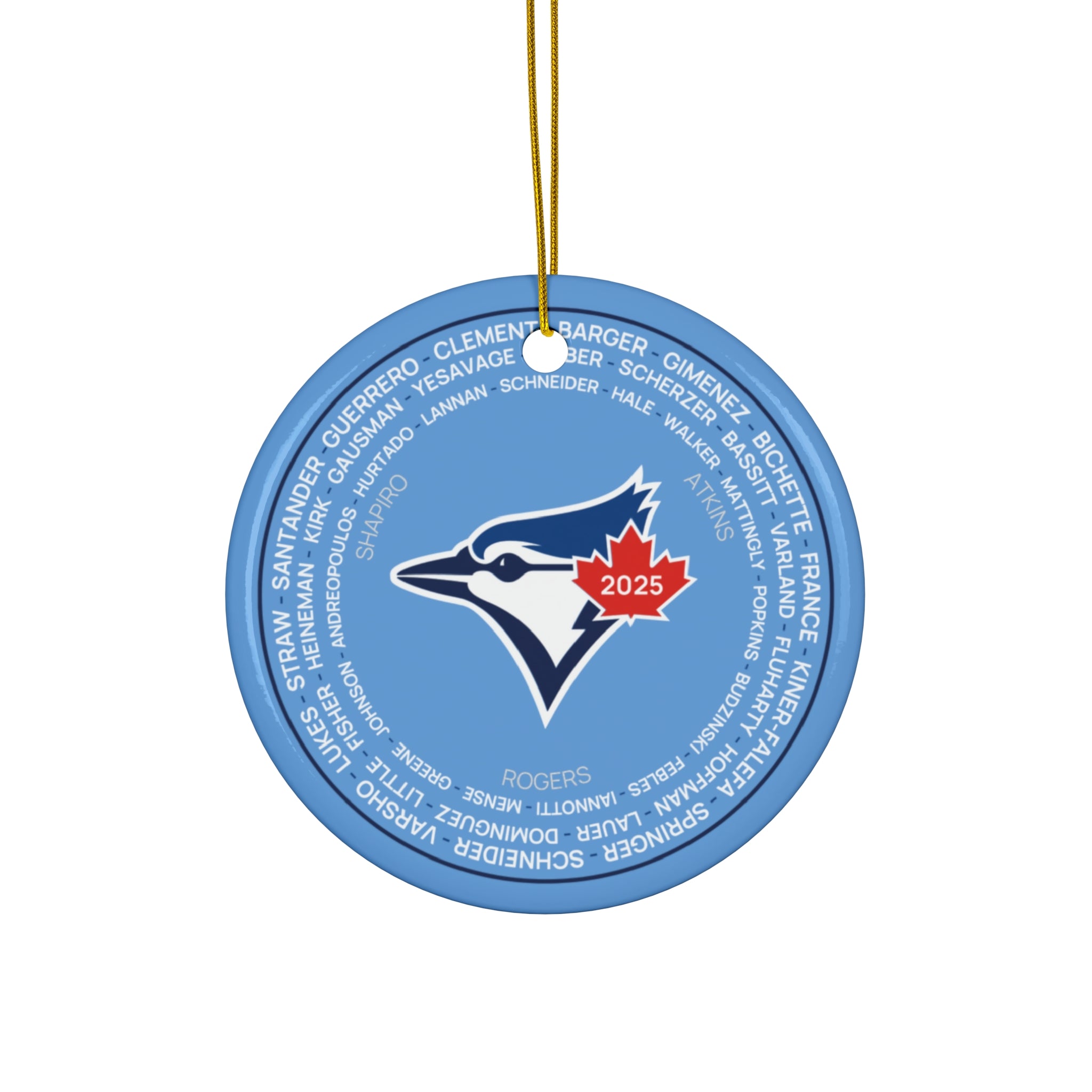 2025 Toronto Blue Jays Post-Season Roster Ornament