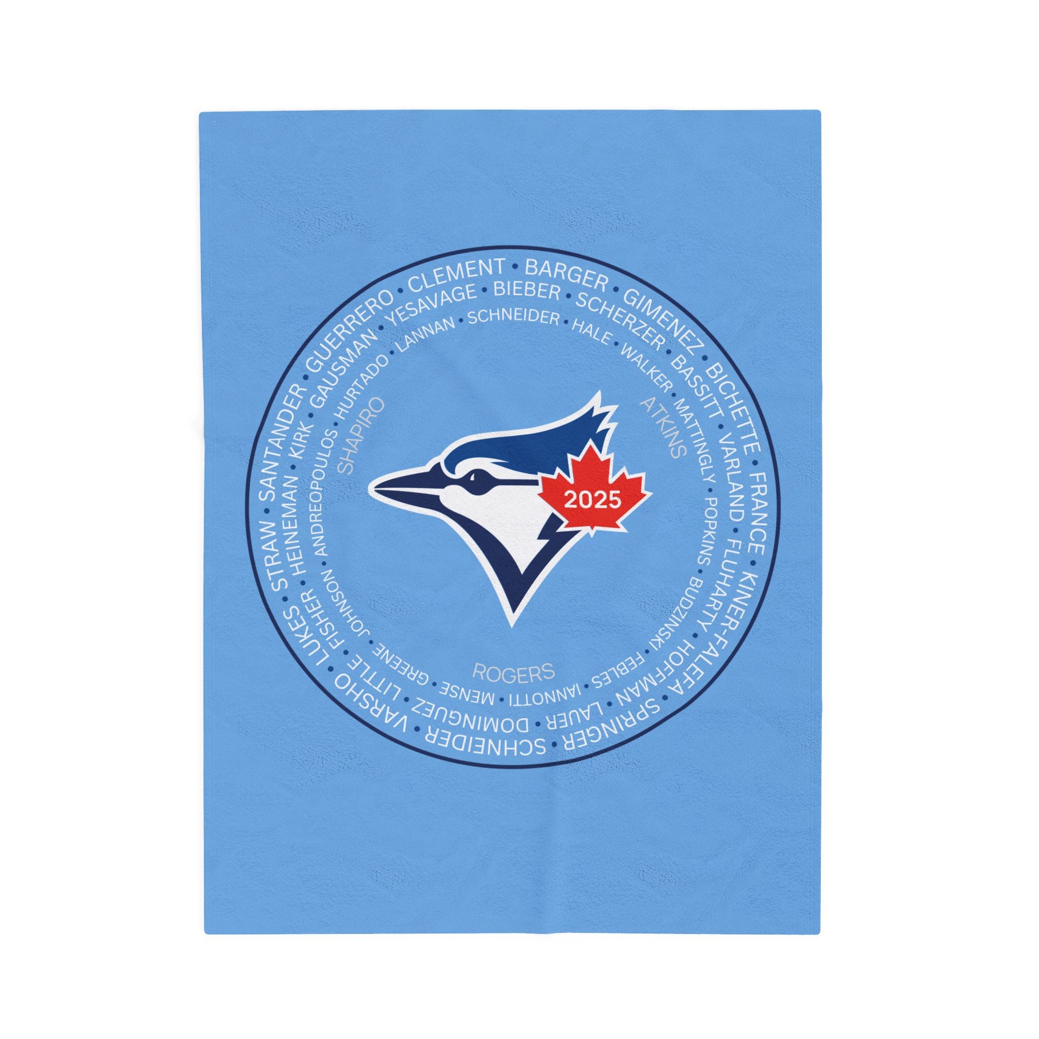 2025 Toronto Blue Jays Post-Season Roster Plush Blanket