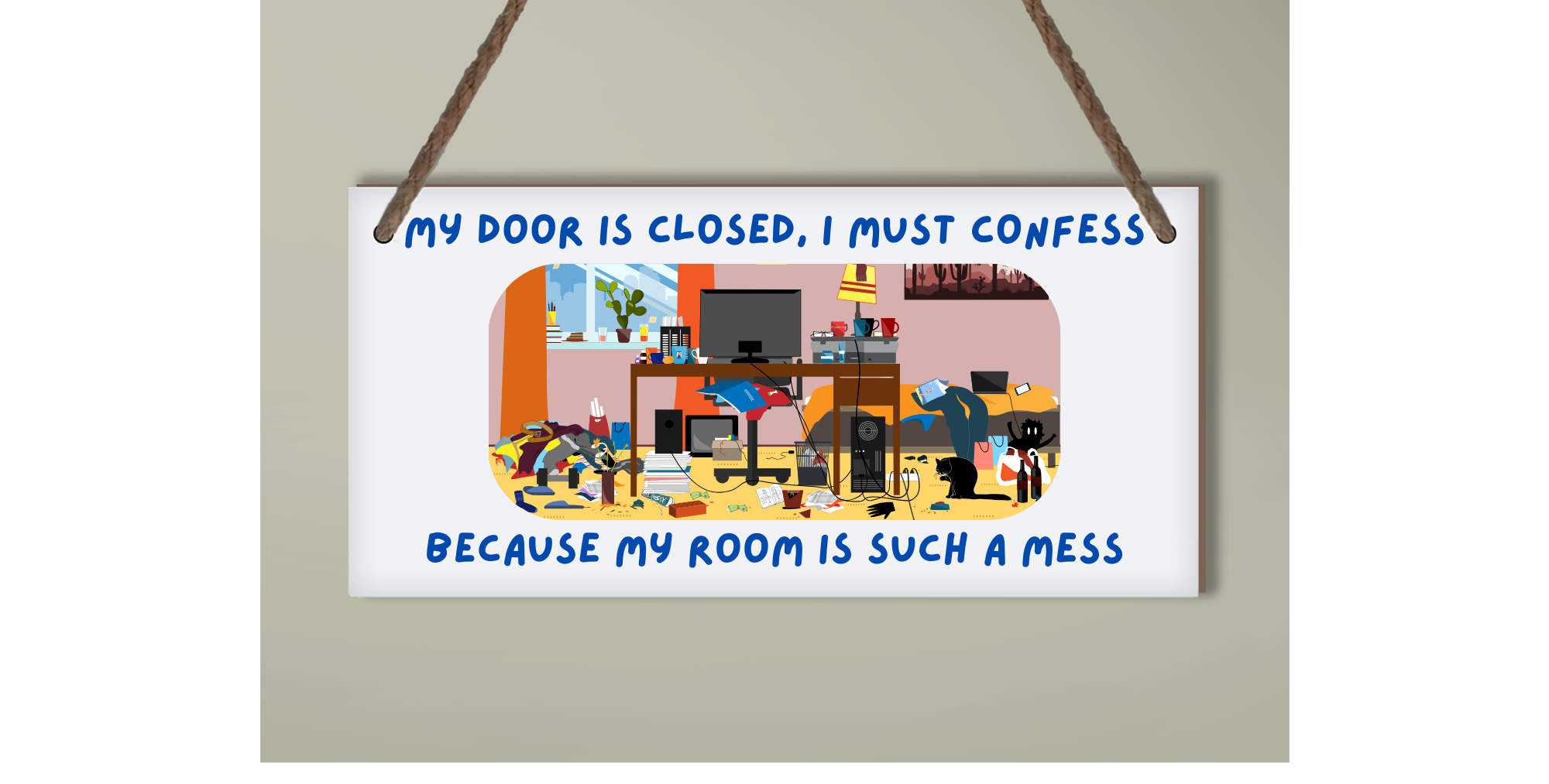 Teen Bedroom Door Wood Sign