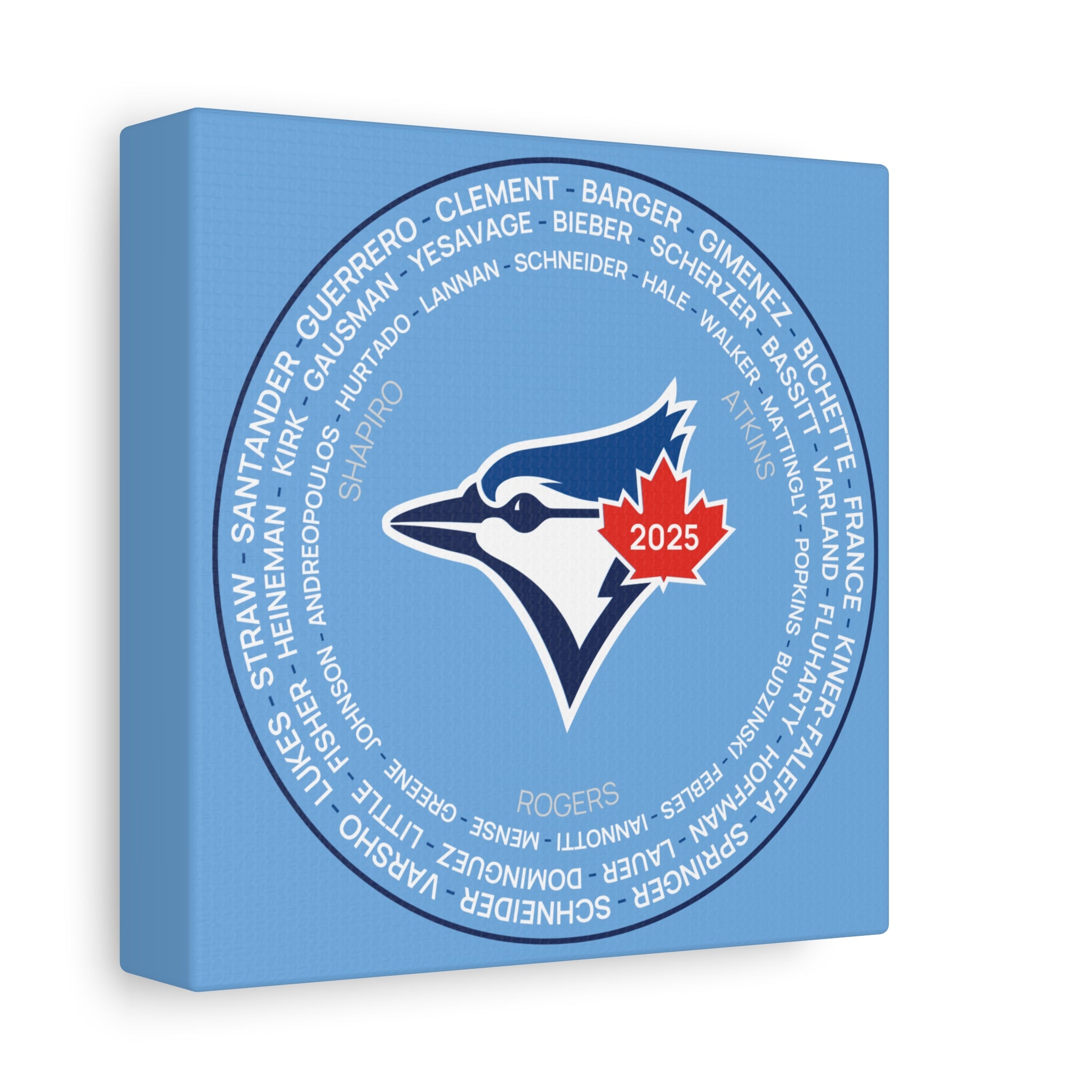2025 Toronto Blue Jays Post Season Roster Canvas Print