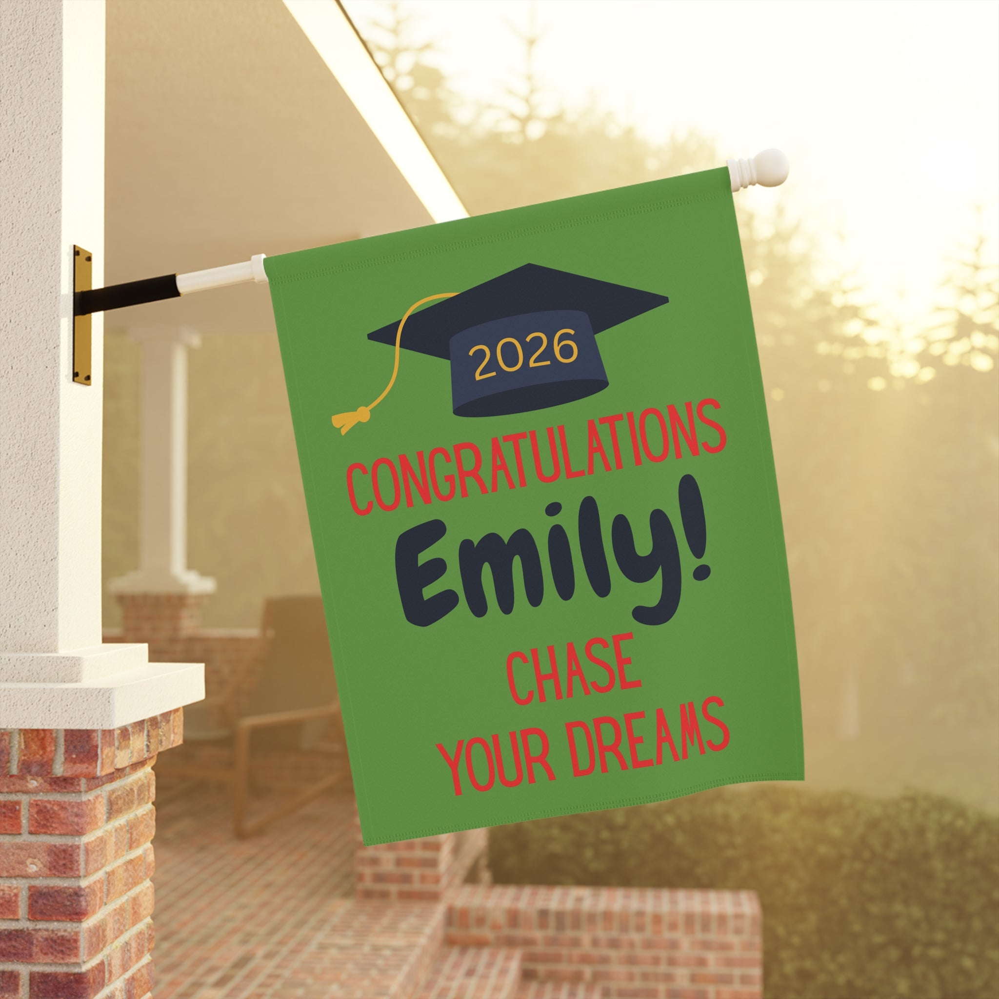 Graduation Garden Flag