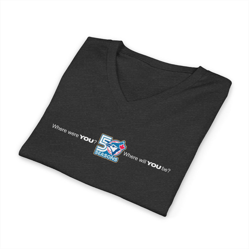 Toronto Blue Jays 50 Seasons V-Neck T-Shirt