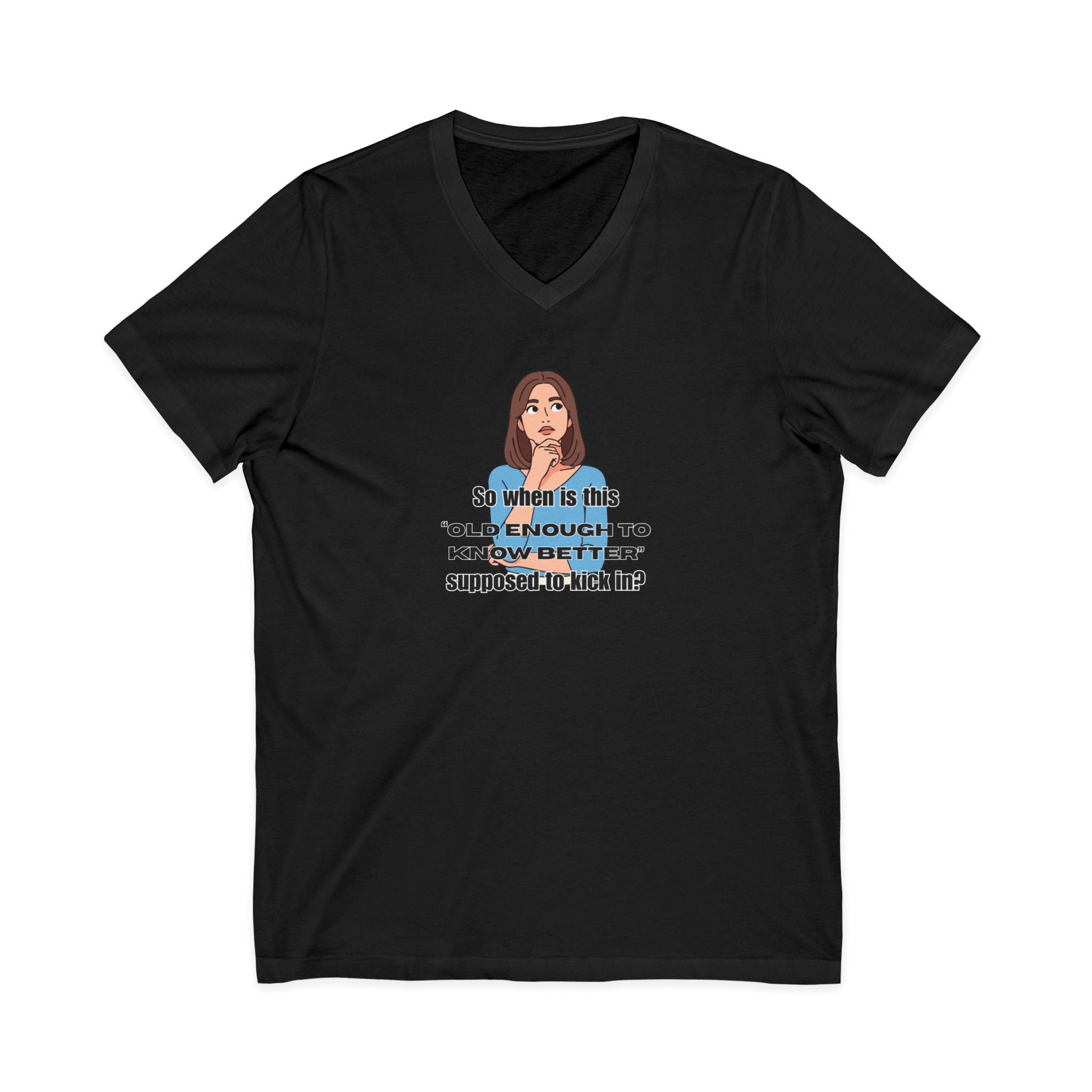 Funny Female V-Neck T-Shirt