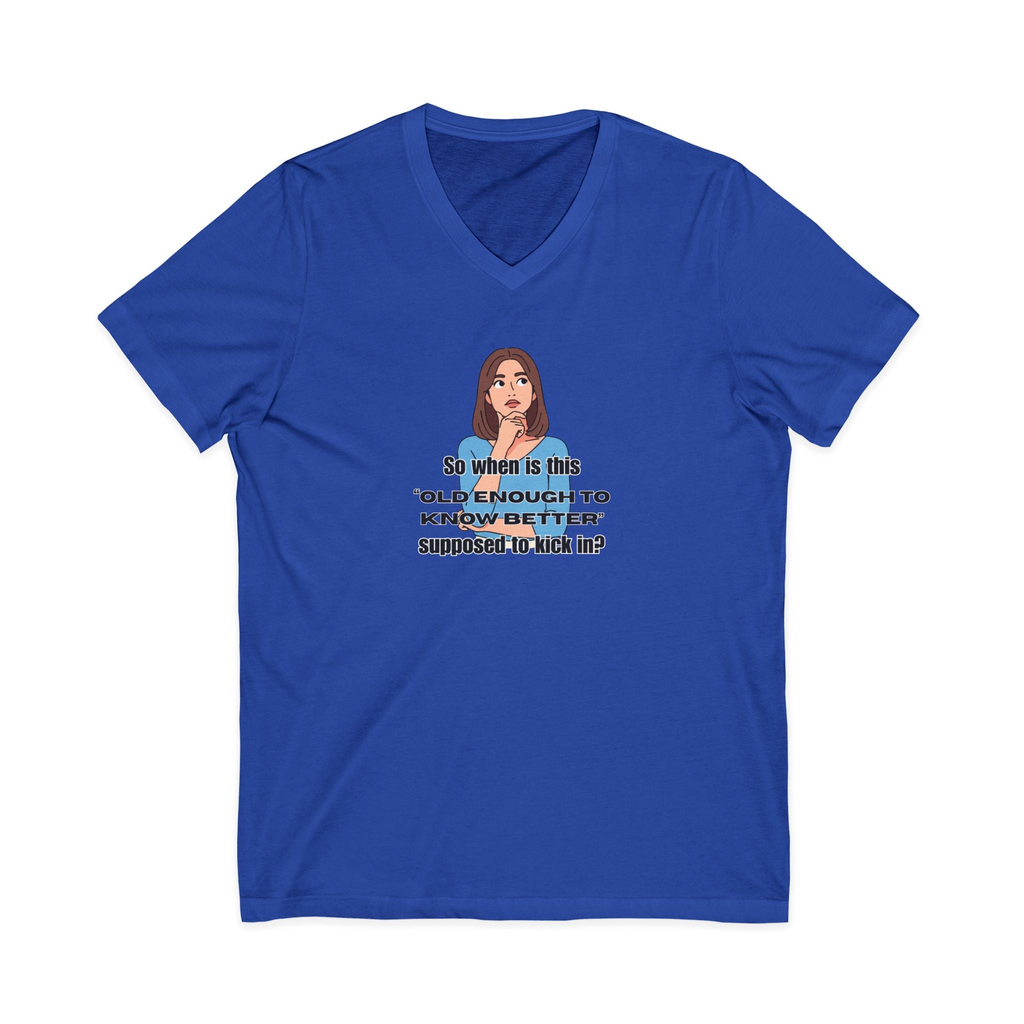 Funny Female V-Neck T-Shirt