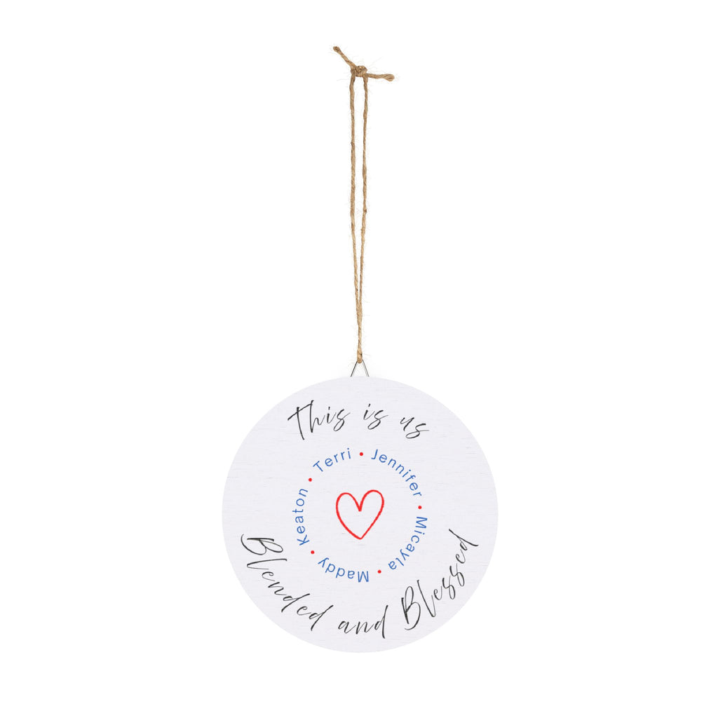 Blended and Blessed - Customizable Wood Sign