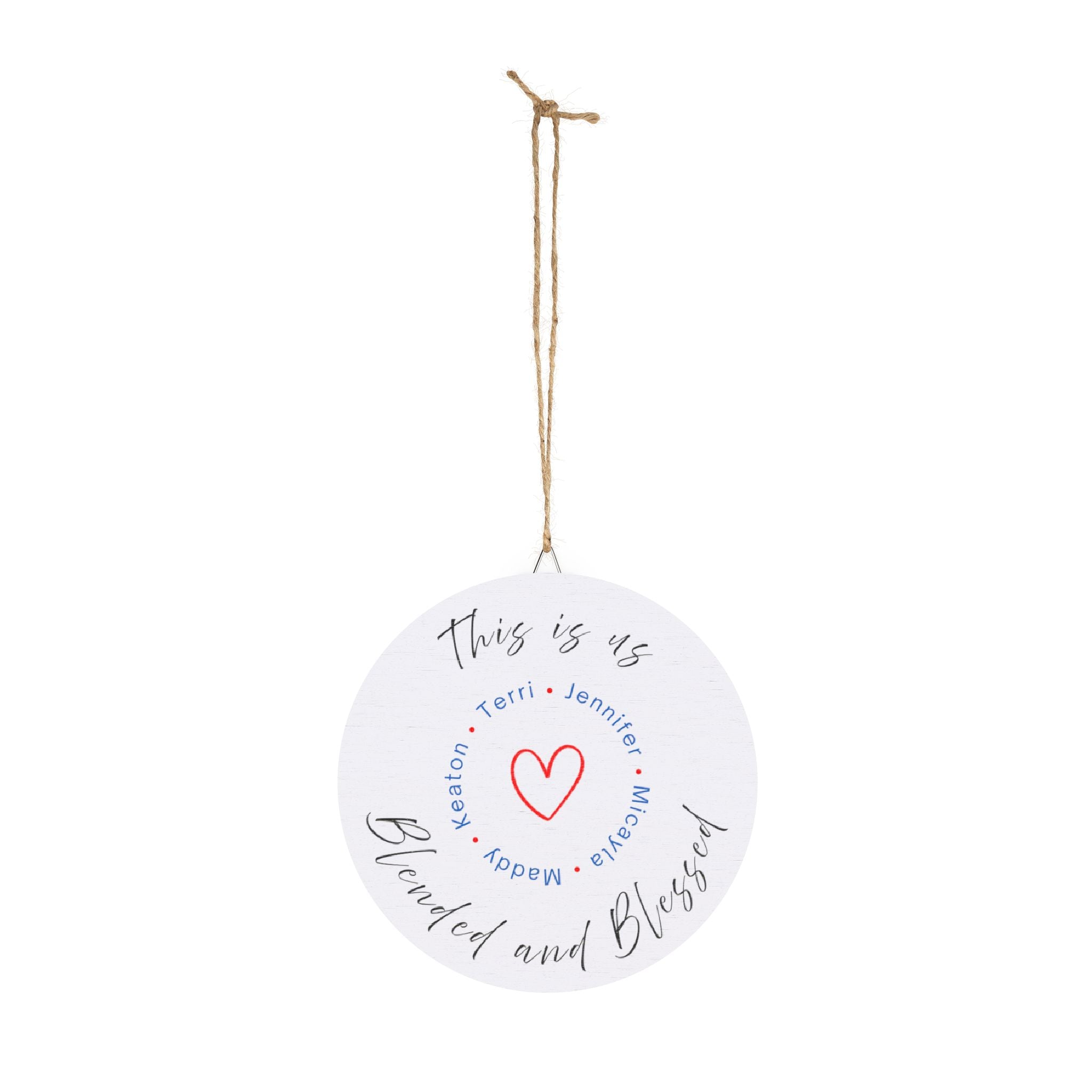 Blended and Blessed - Customizable Wood Sign