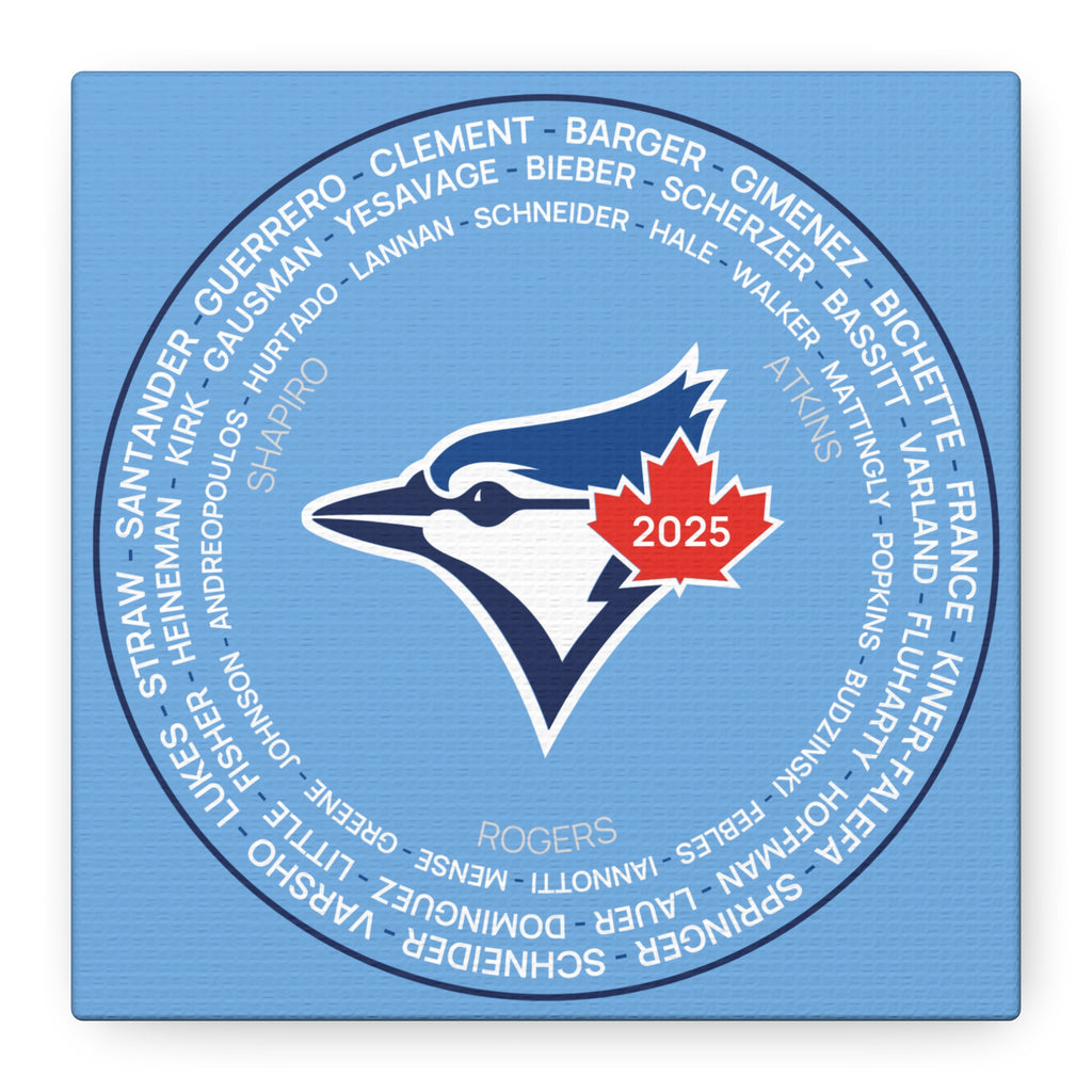 2025 Toronto Blue Jays Post Season Roster Canvas Print