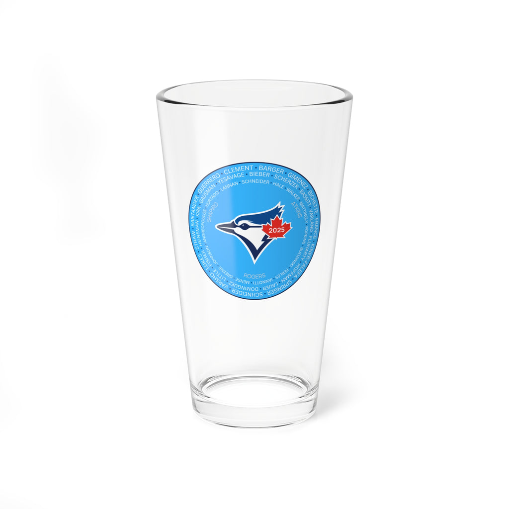 2025 Toronto Blue Jays Roster Beer Pint (16oz)