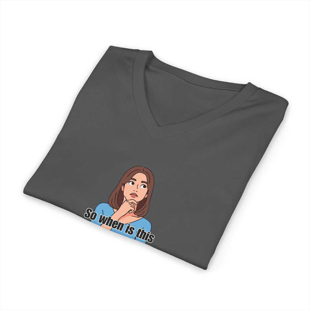 Funny Female V-Neck T-Shirt