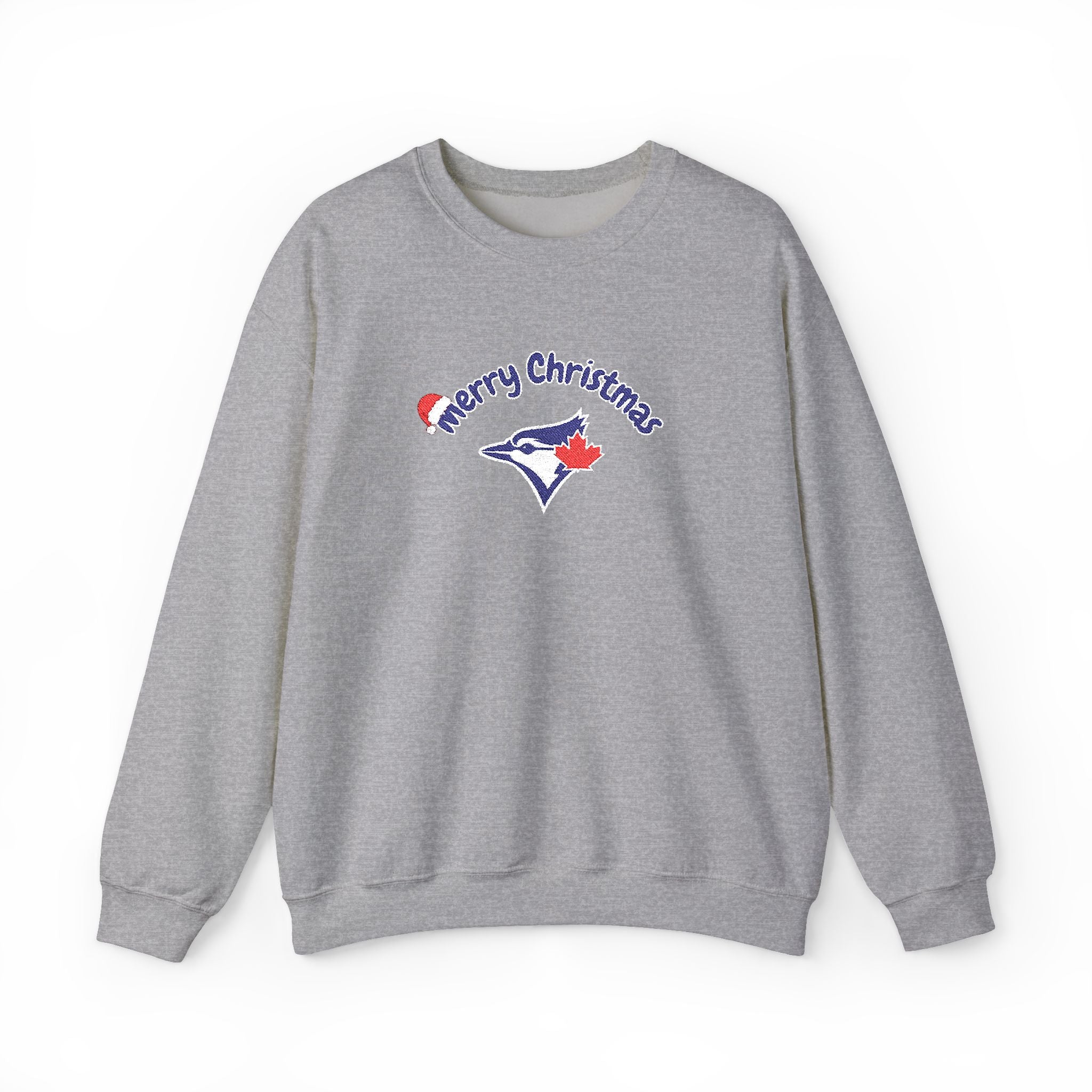 Merry Christmas Blue Jays Embroidered Sweatshirt
