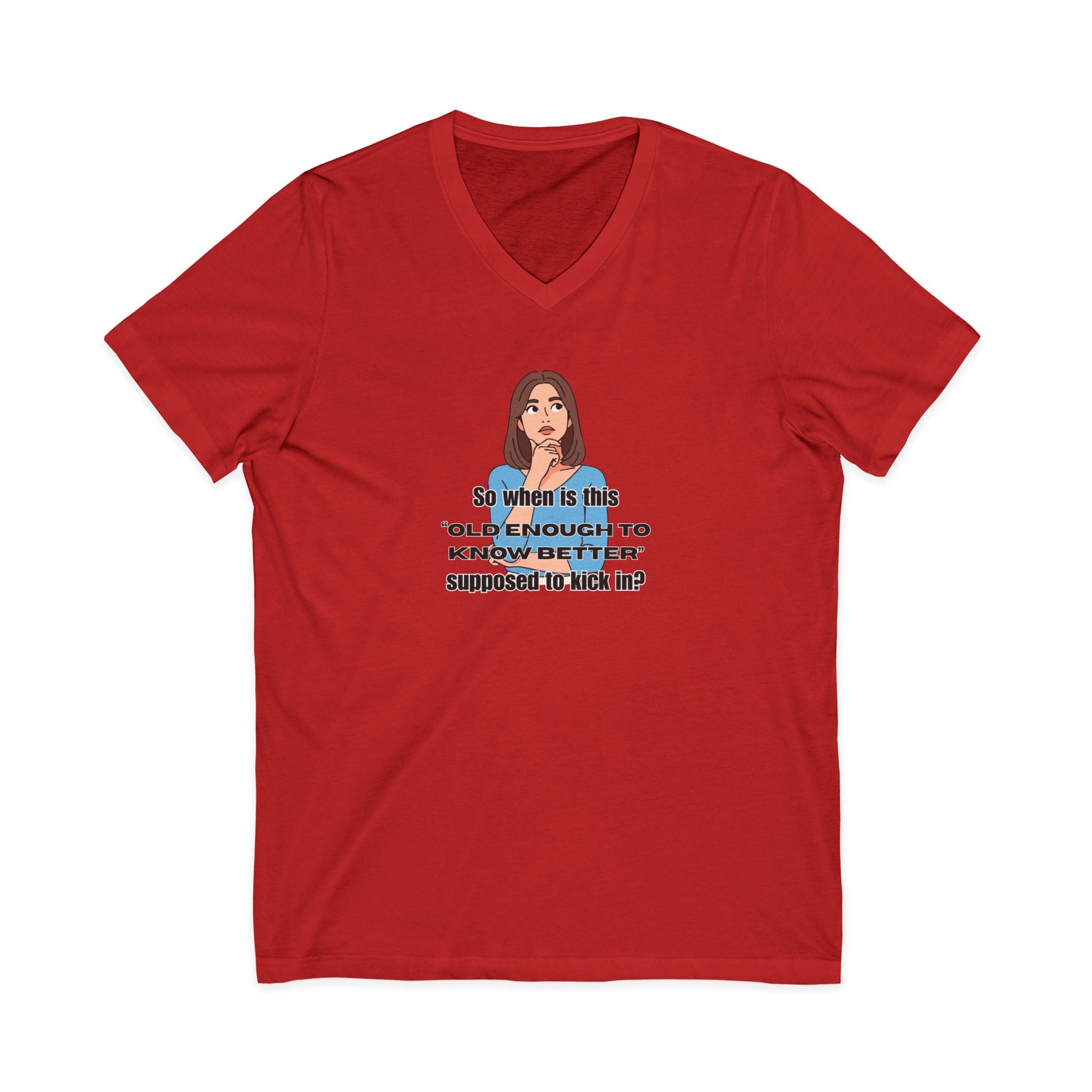 Funny Female V-Neck T-Shirt