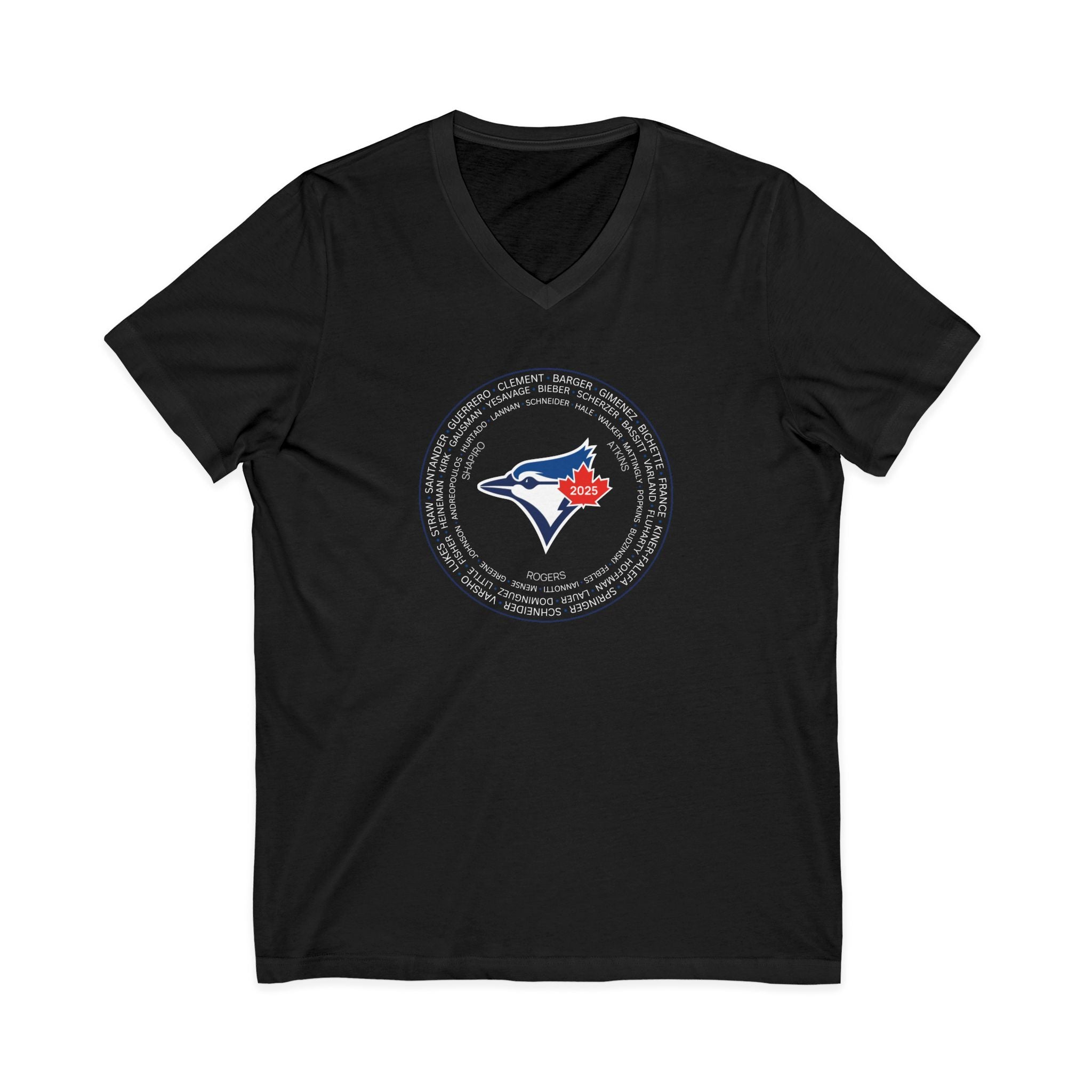 2025 Toronto Blue Jays Post-Season Roster V-Neck T-Shirt
