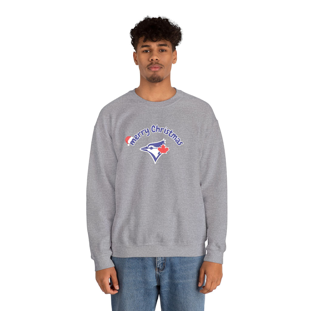 Merry Christmas Blue Jays Embroidered Sweatshirt