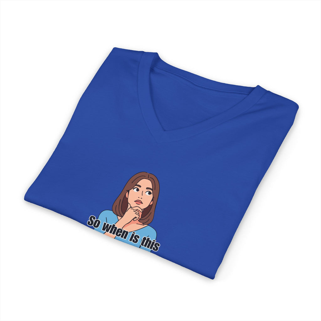 Funny Female V-Neck T-Shirt