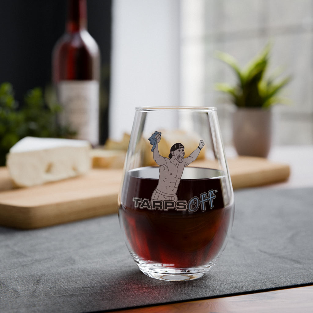 Stemless Wine Glass with 'Tarps Off' Celebration Graphic — 11.75 oz