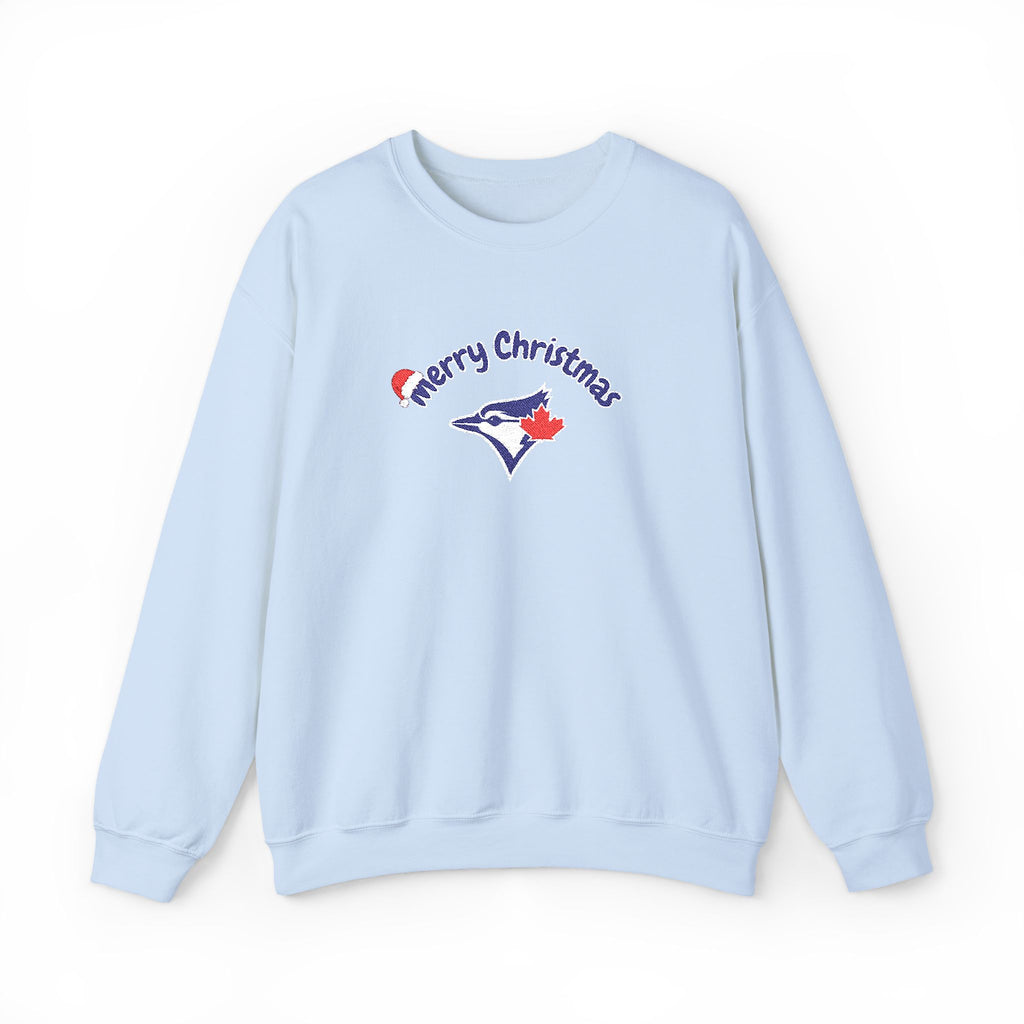 Merry Christmas Blue Jays Embroidered Sweatshirt