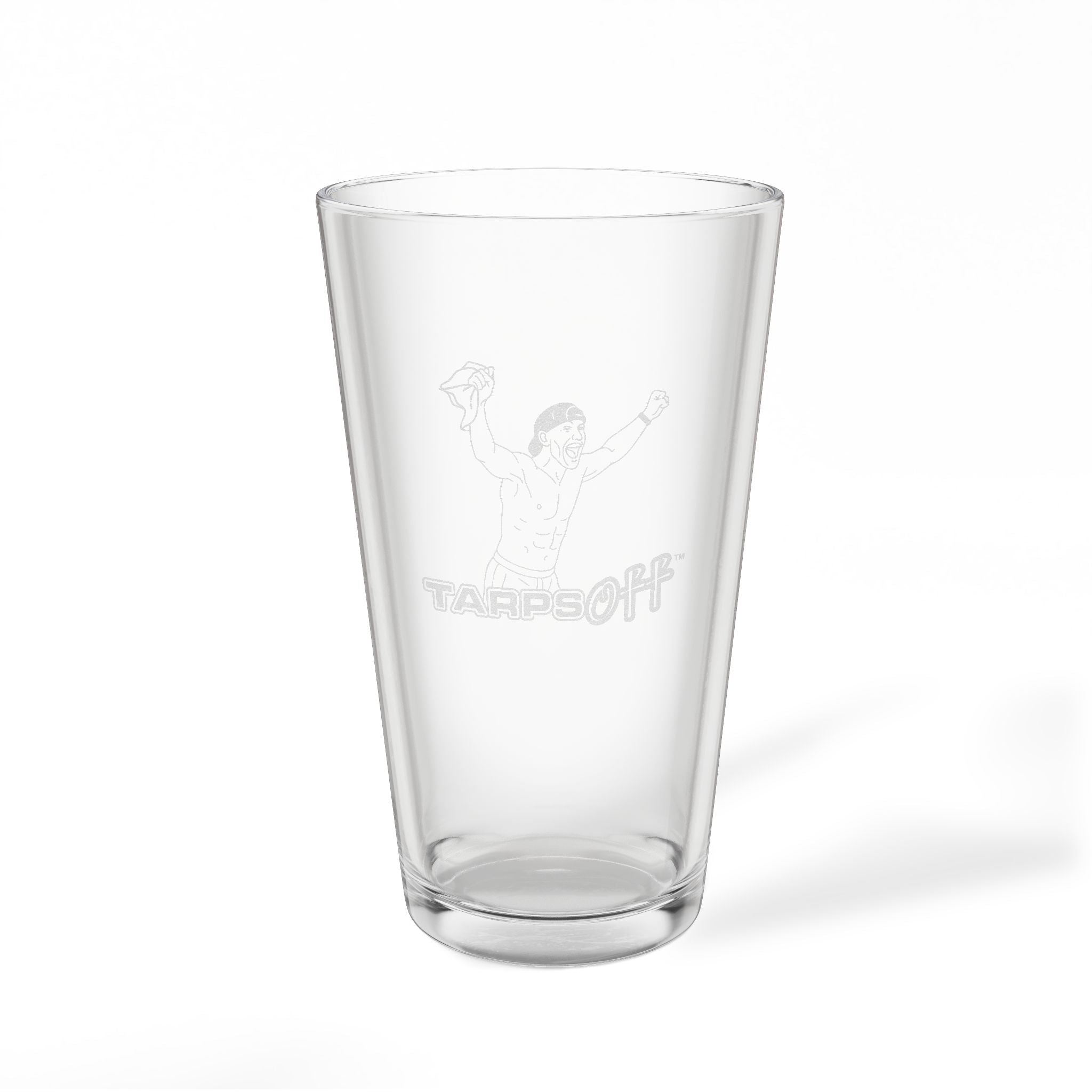 Tarps Off Pint Glass, 16oz (Engraved)