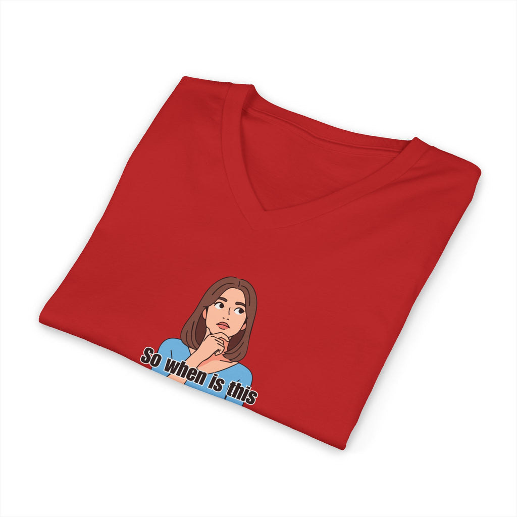 Funny Female V-Neck T-Shirt