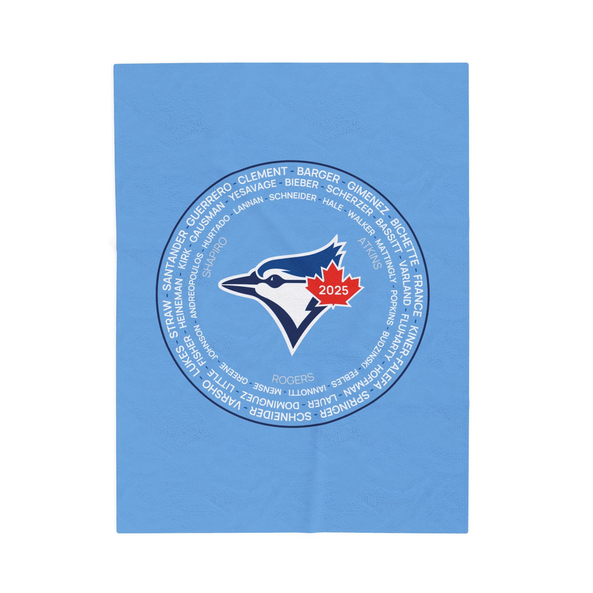 2025 Toronto Blue Jays Post-Season Roster Plush Blanket