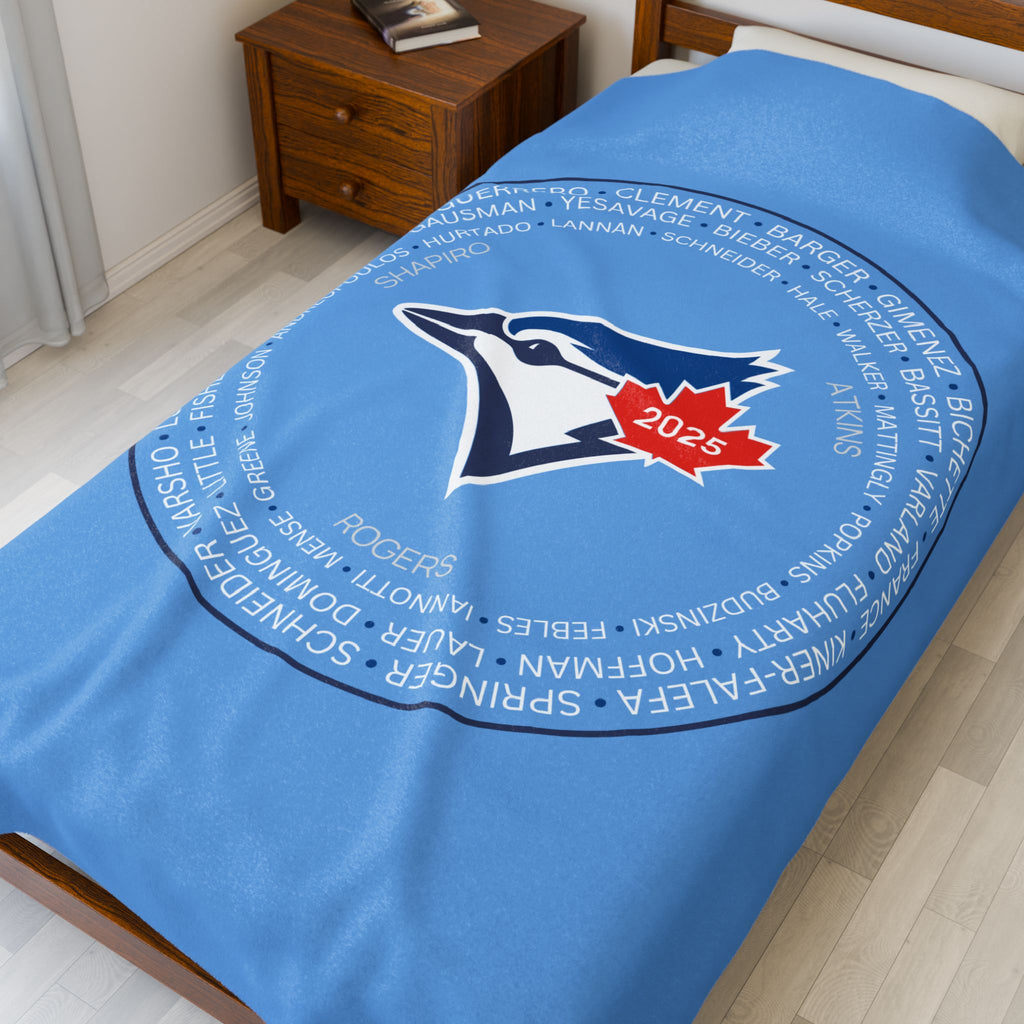 2025 Toronto Blue Jays Post-Season Roster Plush Blanket