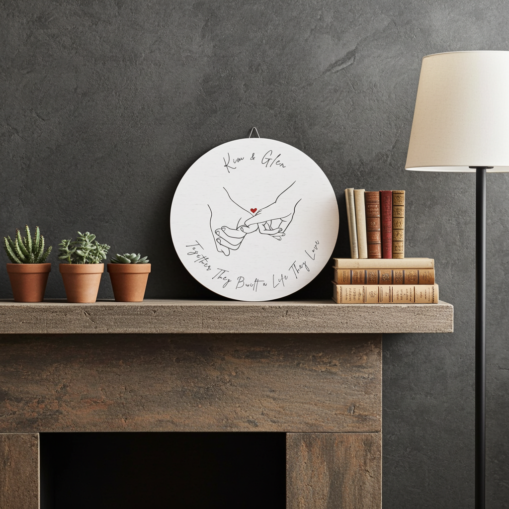 a life they love personalized couple wood sign valentines day