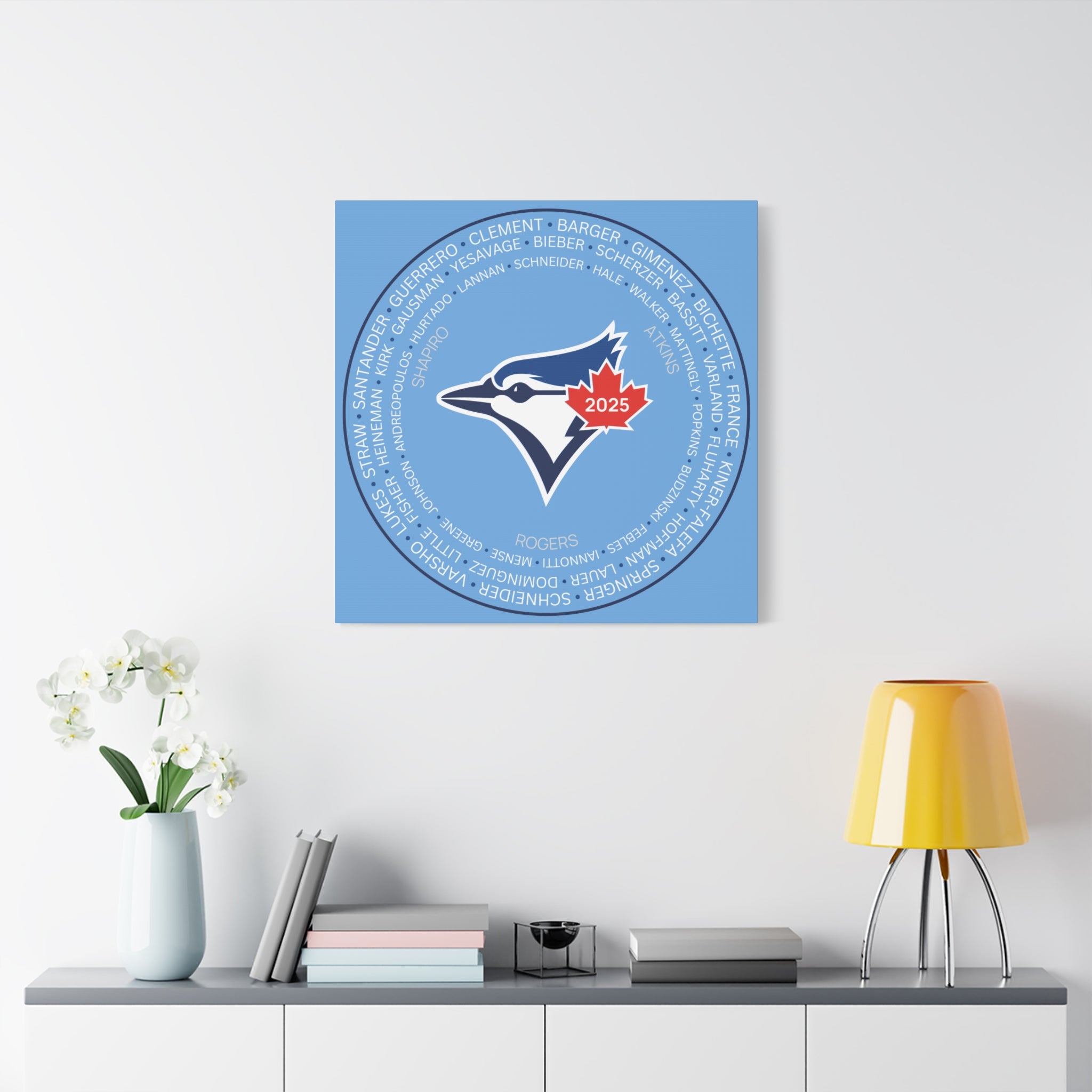 2025 Toronto Blue Jays Post-Season Roster on Canvas