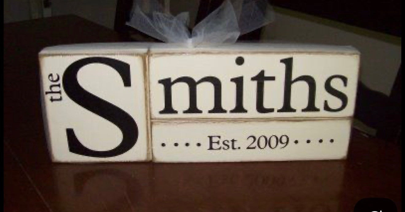 Personalized Family Name Blocks